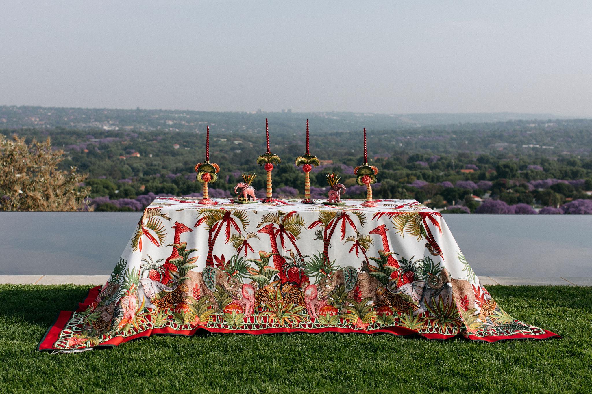 Palm Parade Tablecloth - Cotton - Large