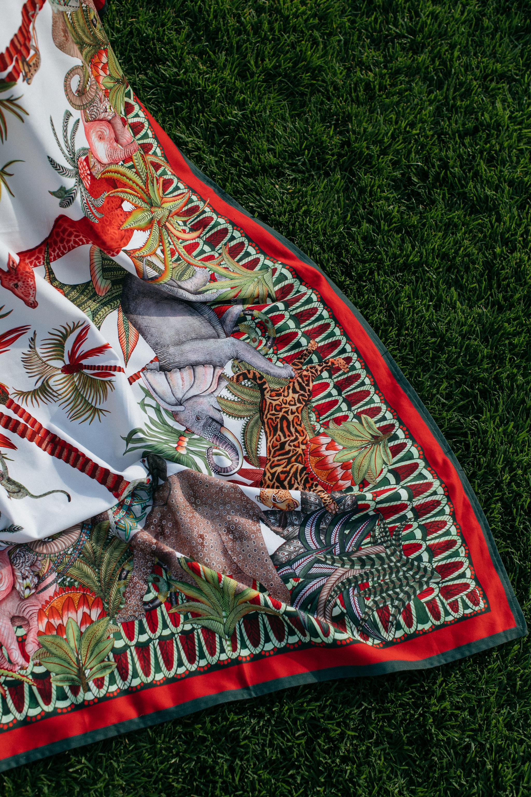 Palm Parade Tablecloth - Cotton - Square