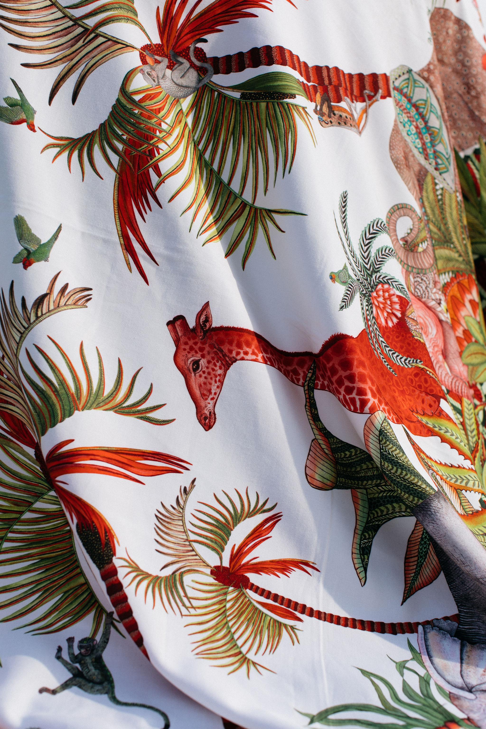 Palm Parade Tablecloth - Cotton - Square