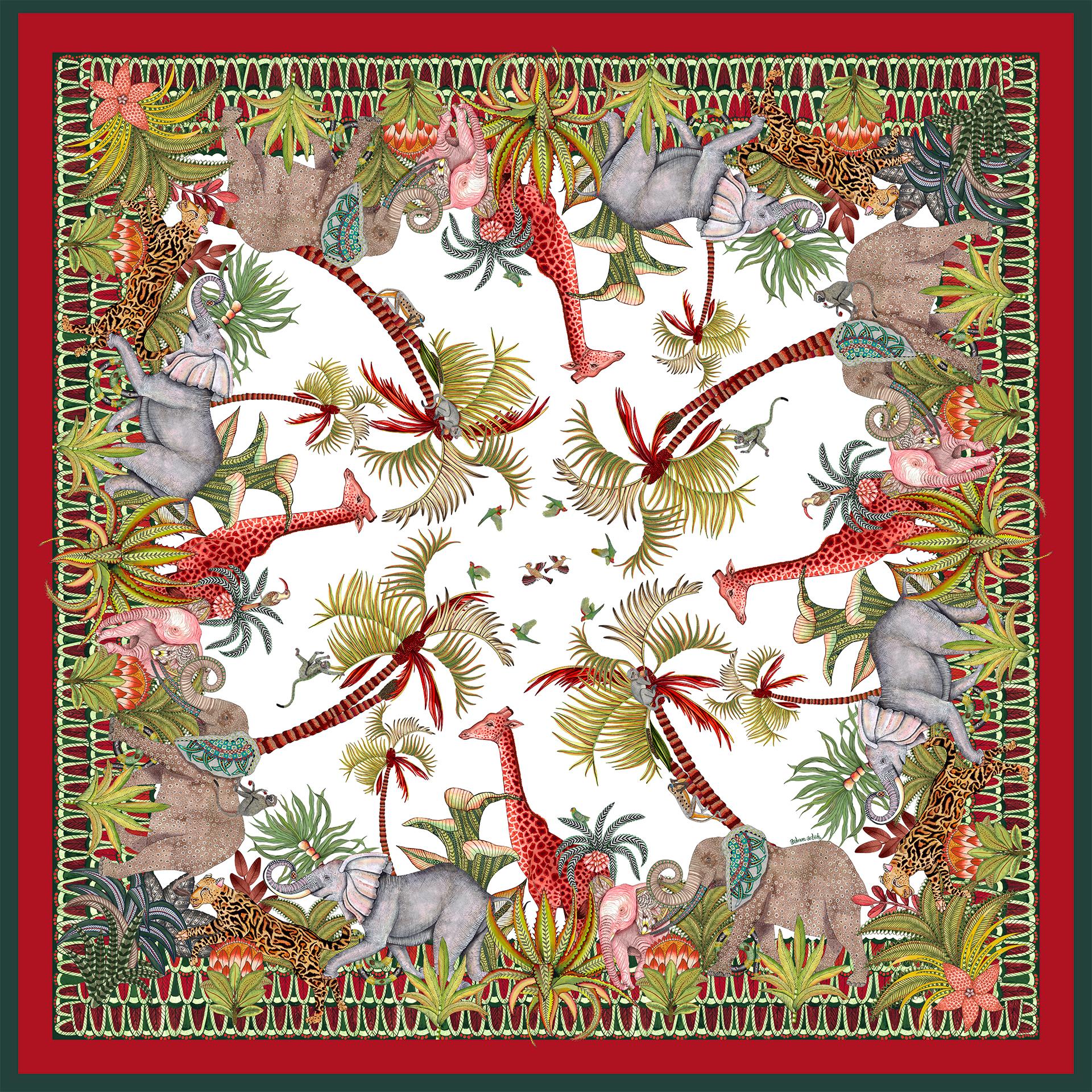 Palm Parade Tablecloth - Cotton - Square