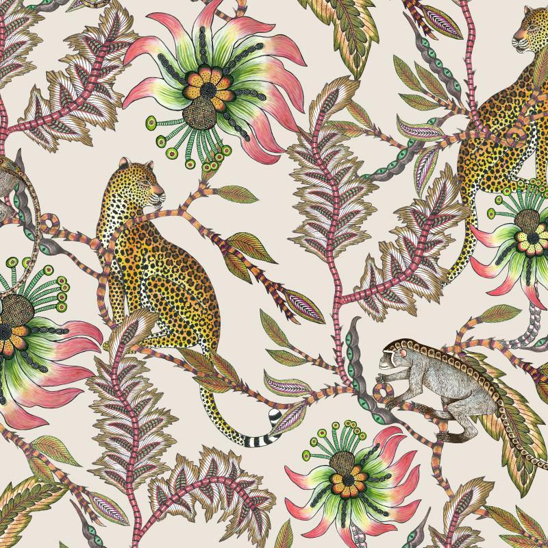 Monkey Bean Outdoor Fabric - Parakeet