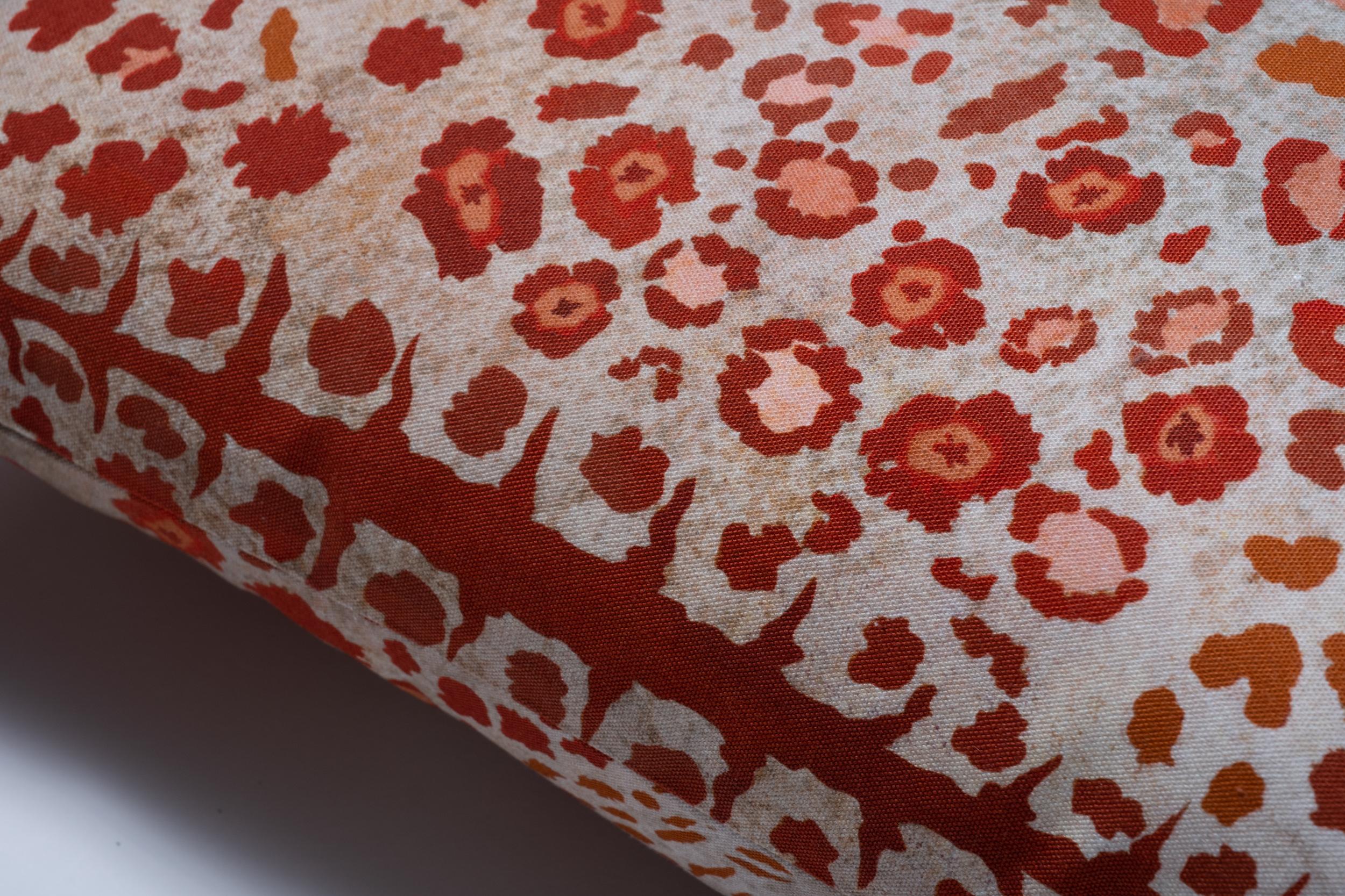 Safari Spot Pillow - Cotton - Coral