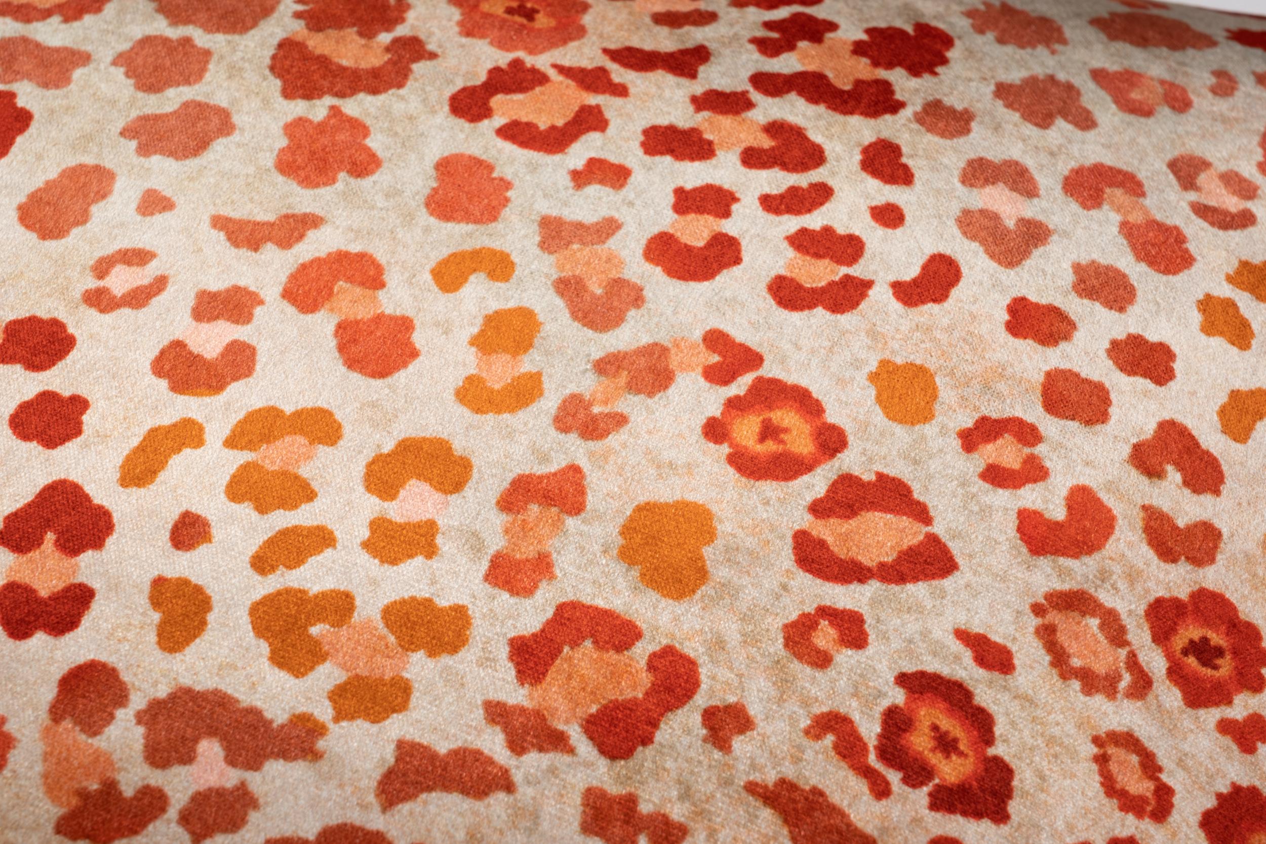 Safari Spot Pillow - Velvet - Coral