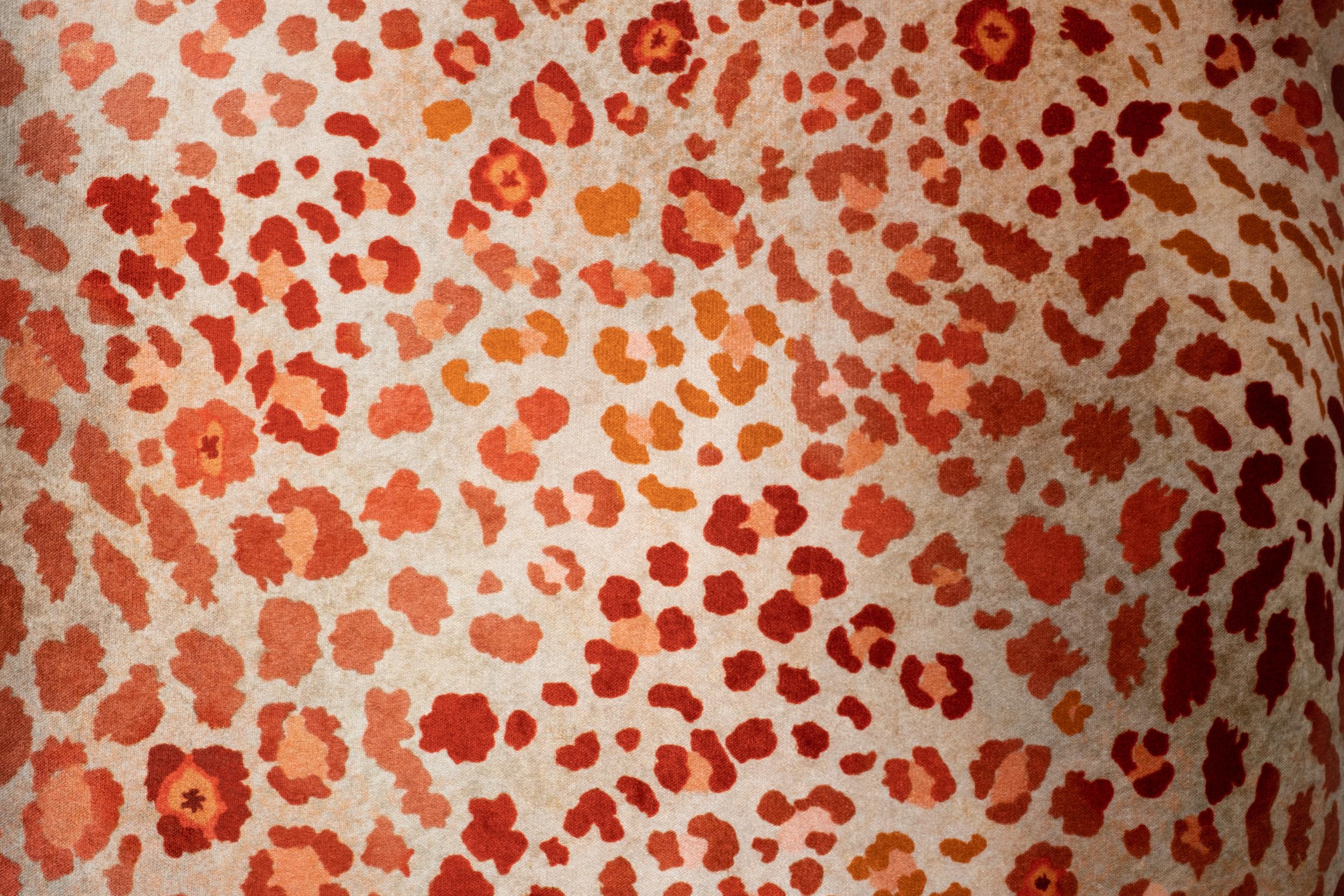 Safari Spot Pillow - Velvet - Coral