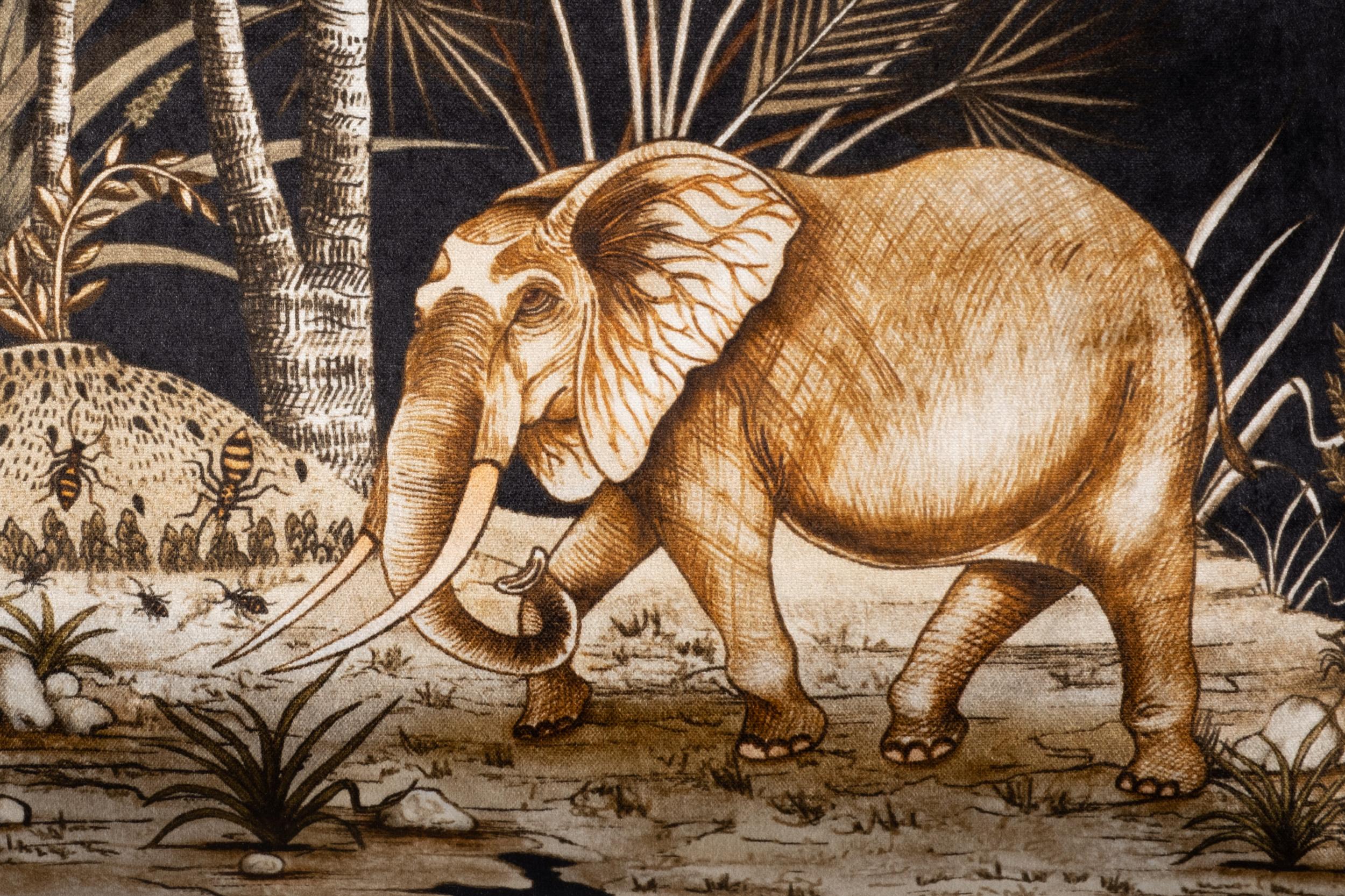 Thanda Toile Pillow - Velvet - Gold