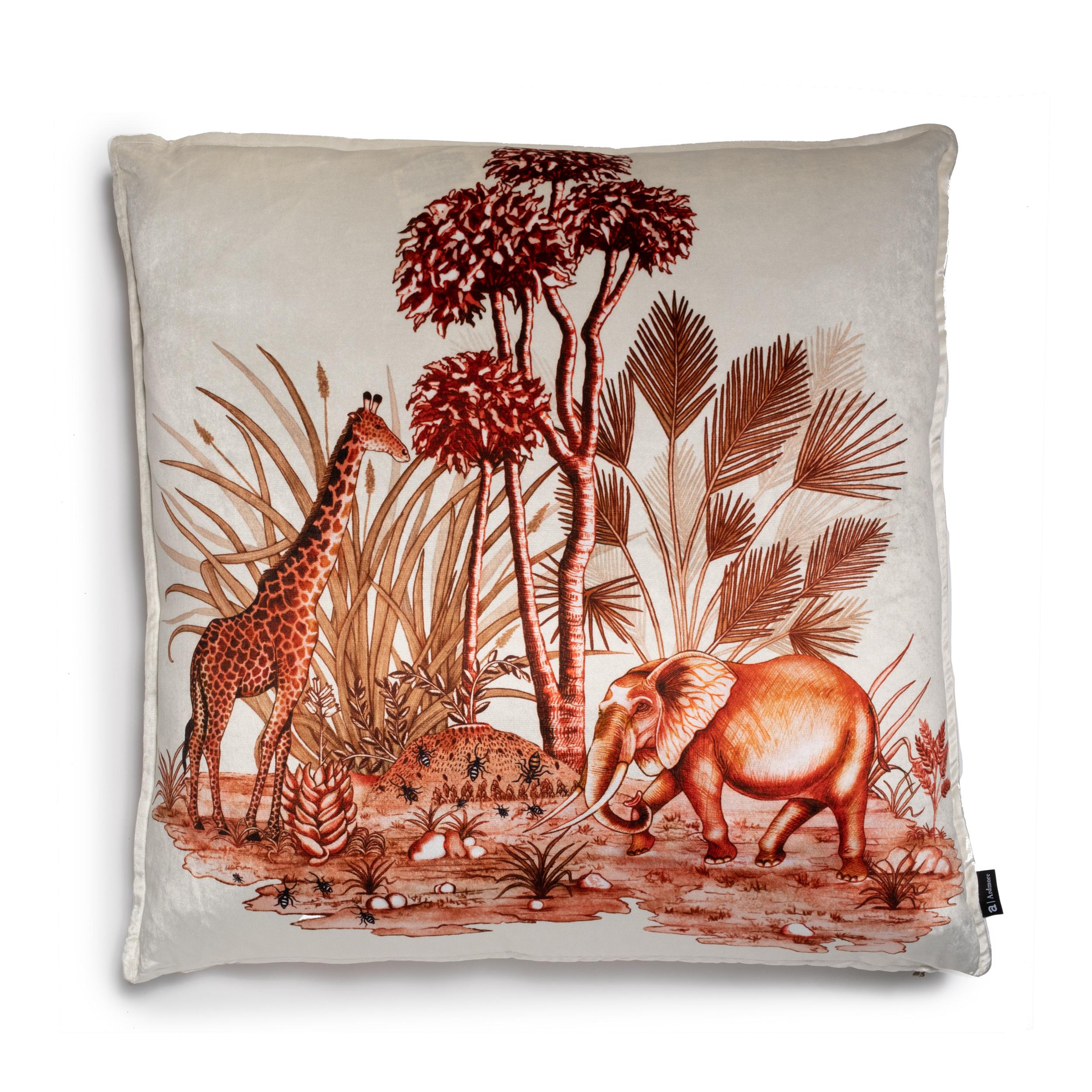 Thanda Toile Pillow - Velvet - Plum