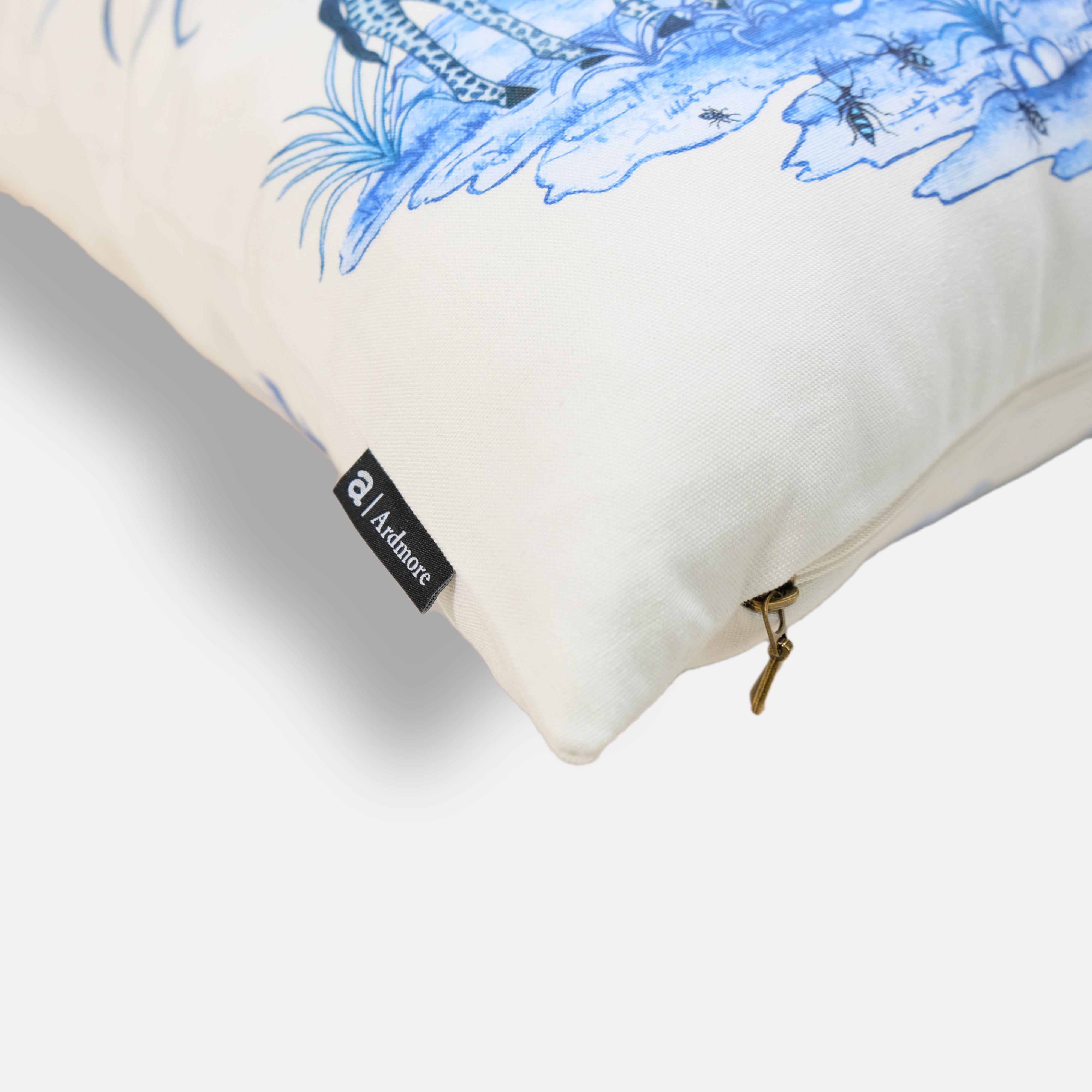 Thanda Toile Pillow - Cotton - Tanzanite