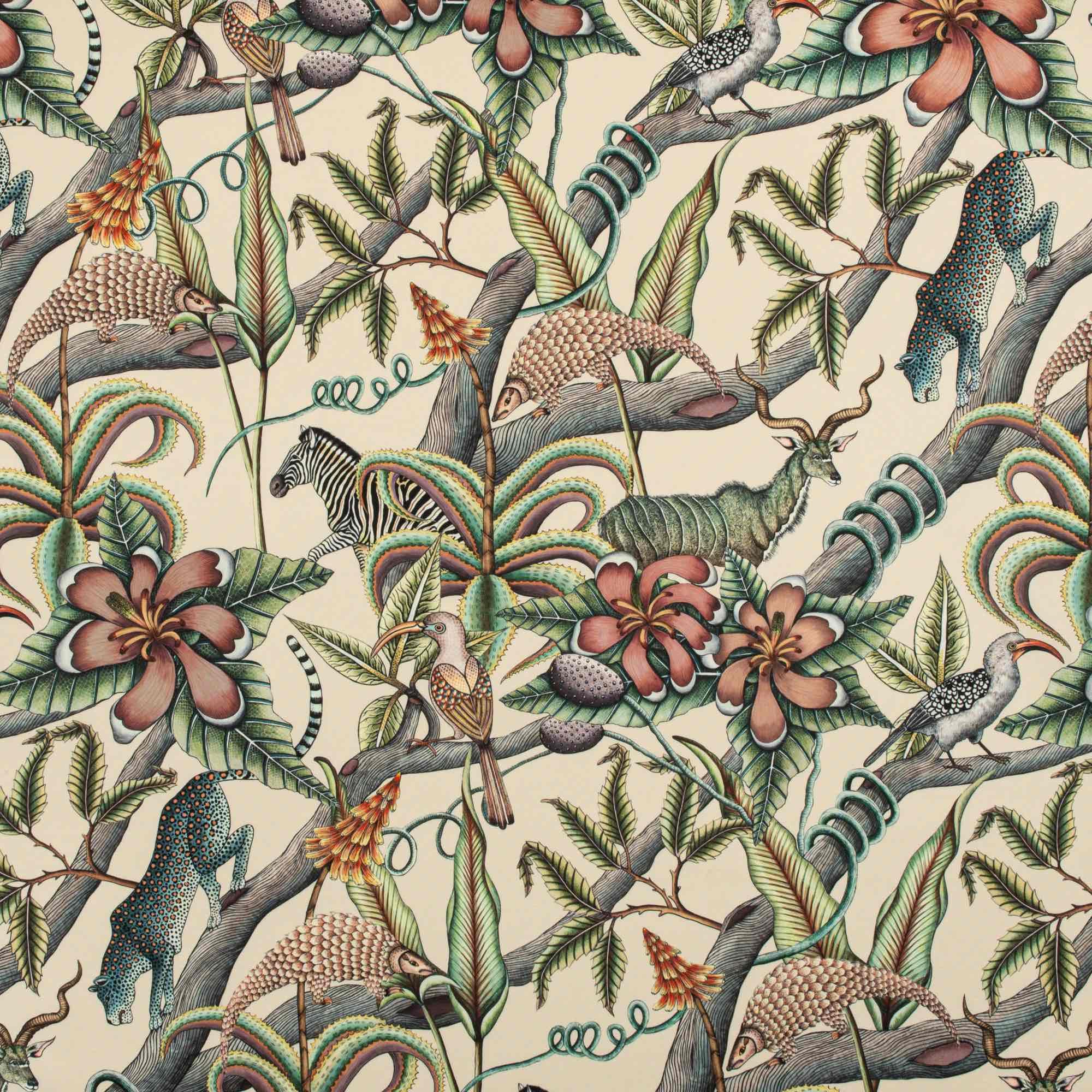 Pangolin Park Outdoor Fabric - Chalk