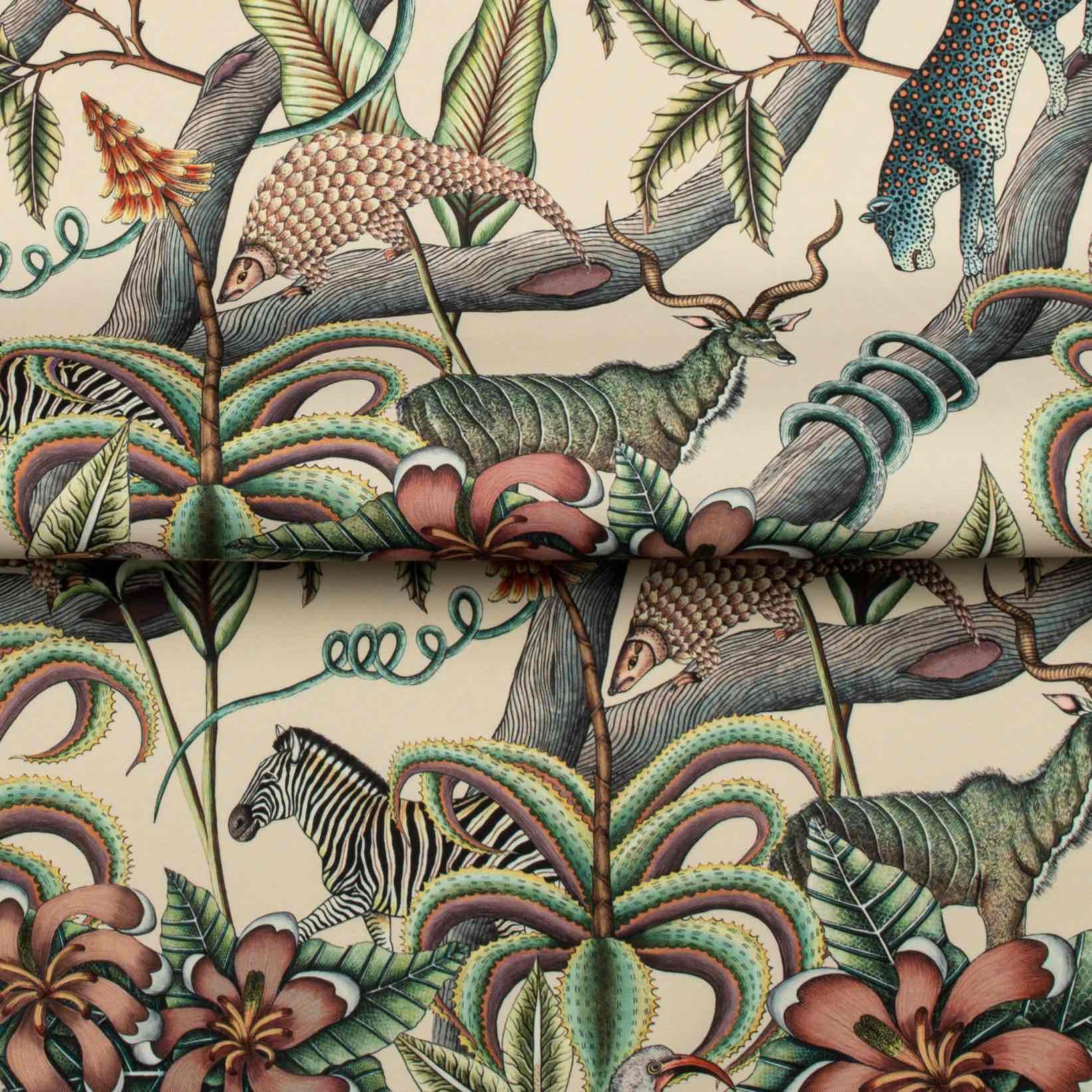 Pangolin Park Outdoor Fabric - Chalk