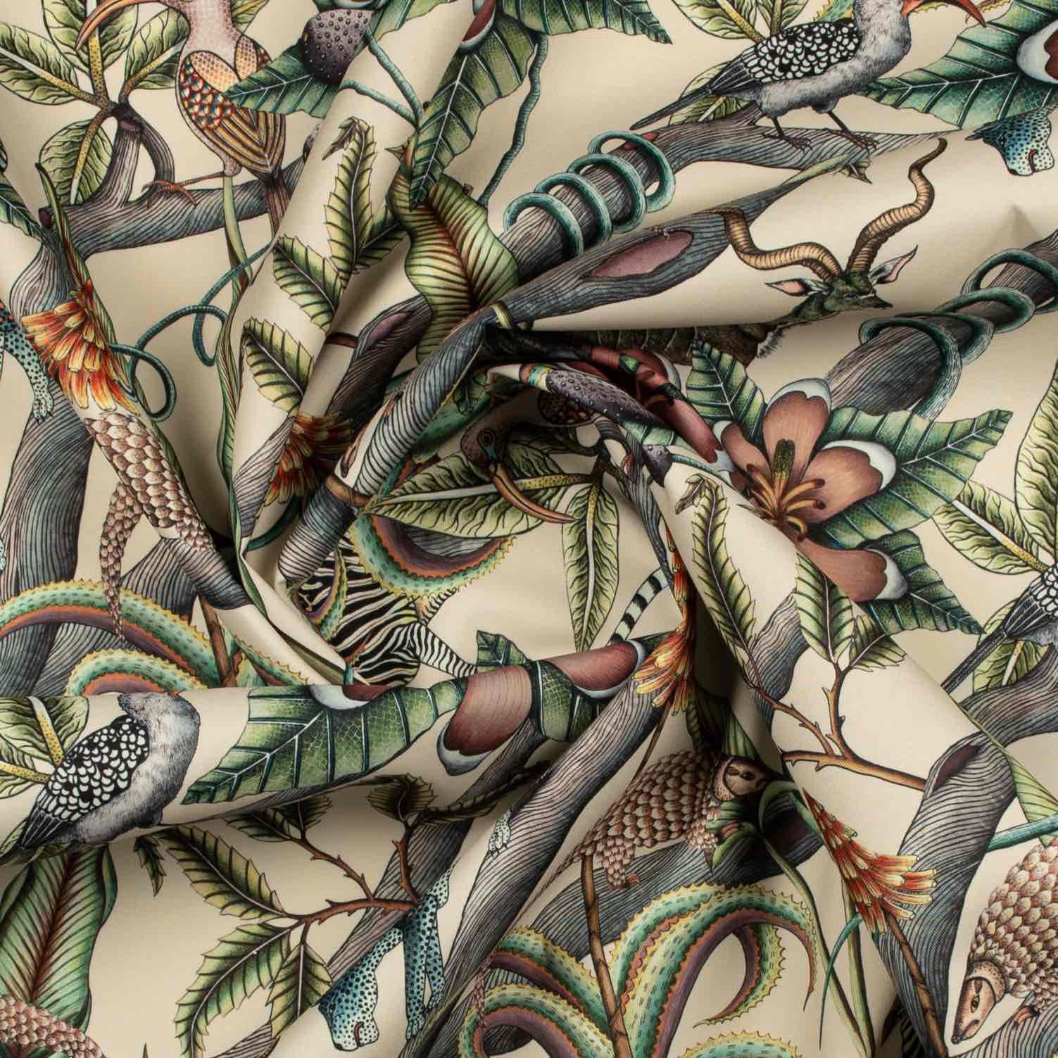 Pangolin Park Outdoor Fabric - Chalk