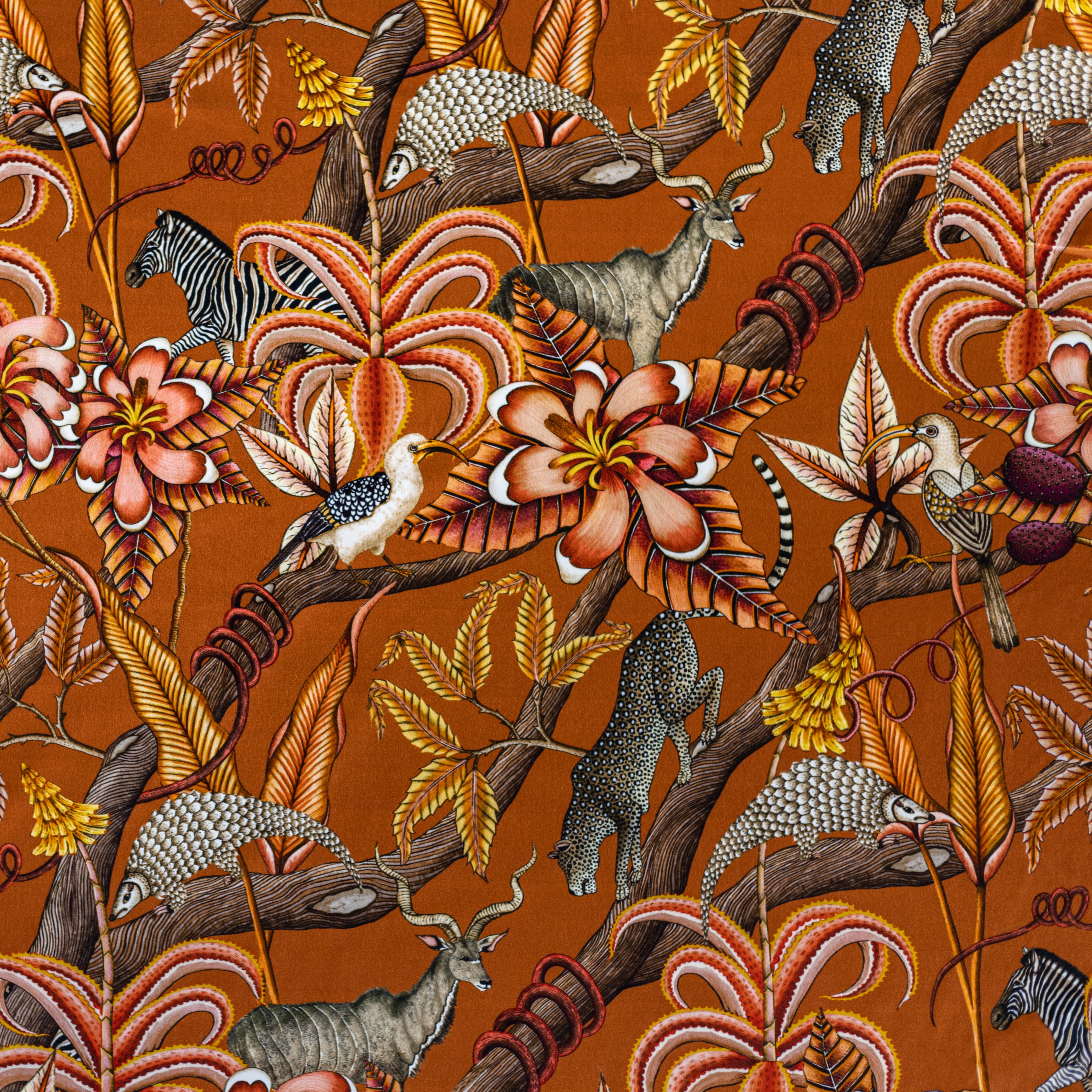 Pangolin Park Fabric - Velvet - Rust