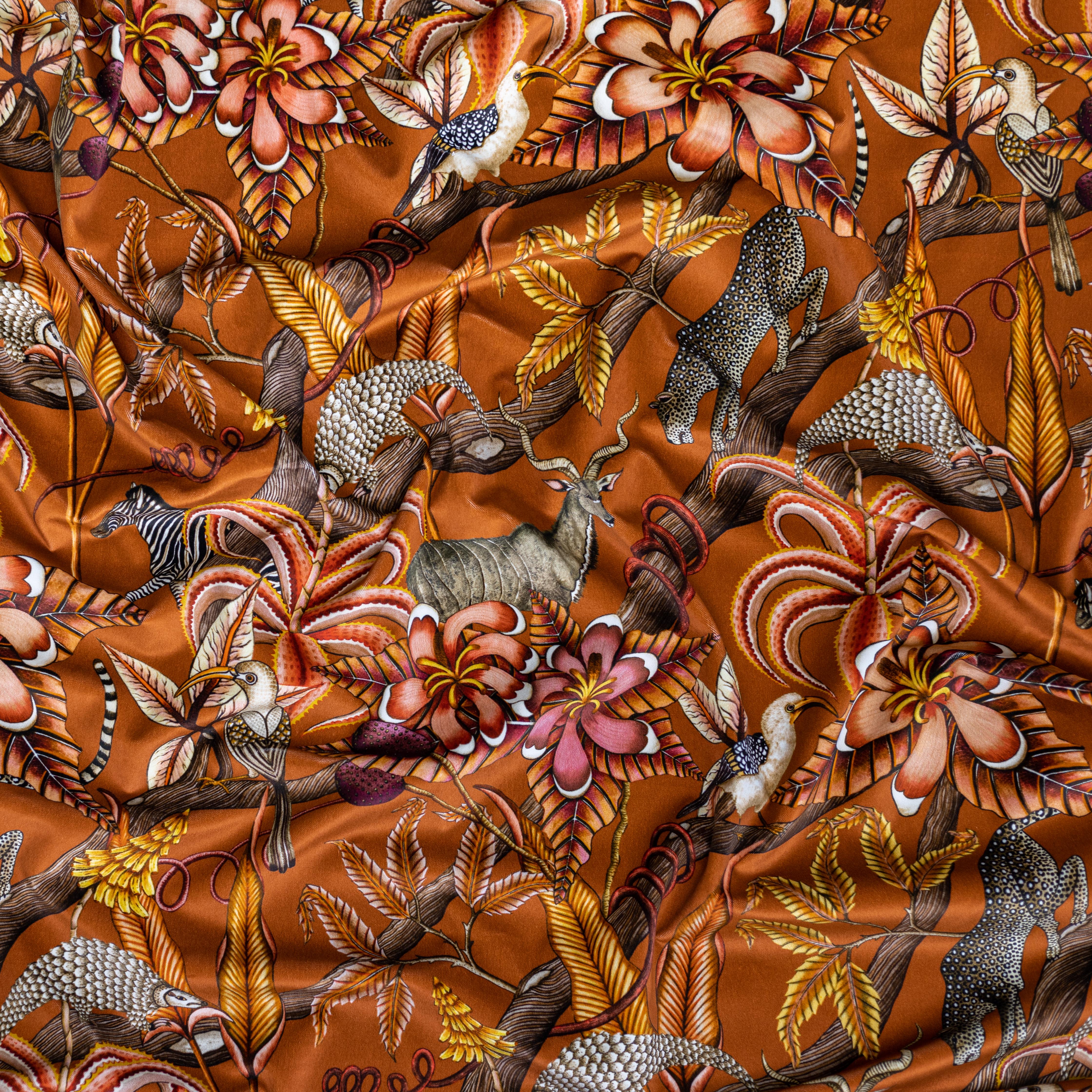 Pangolin Park Fabric - Velvet - Rust