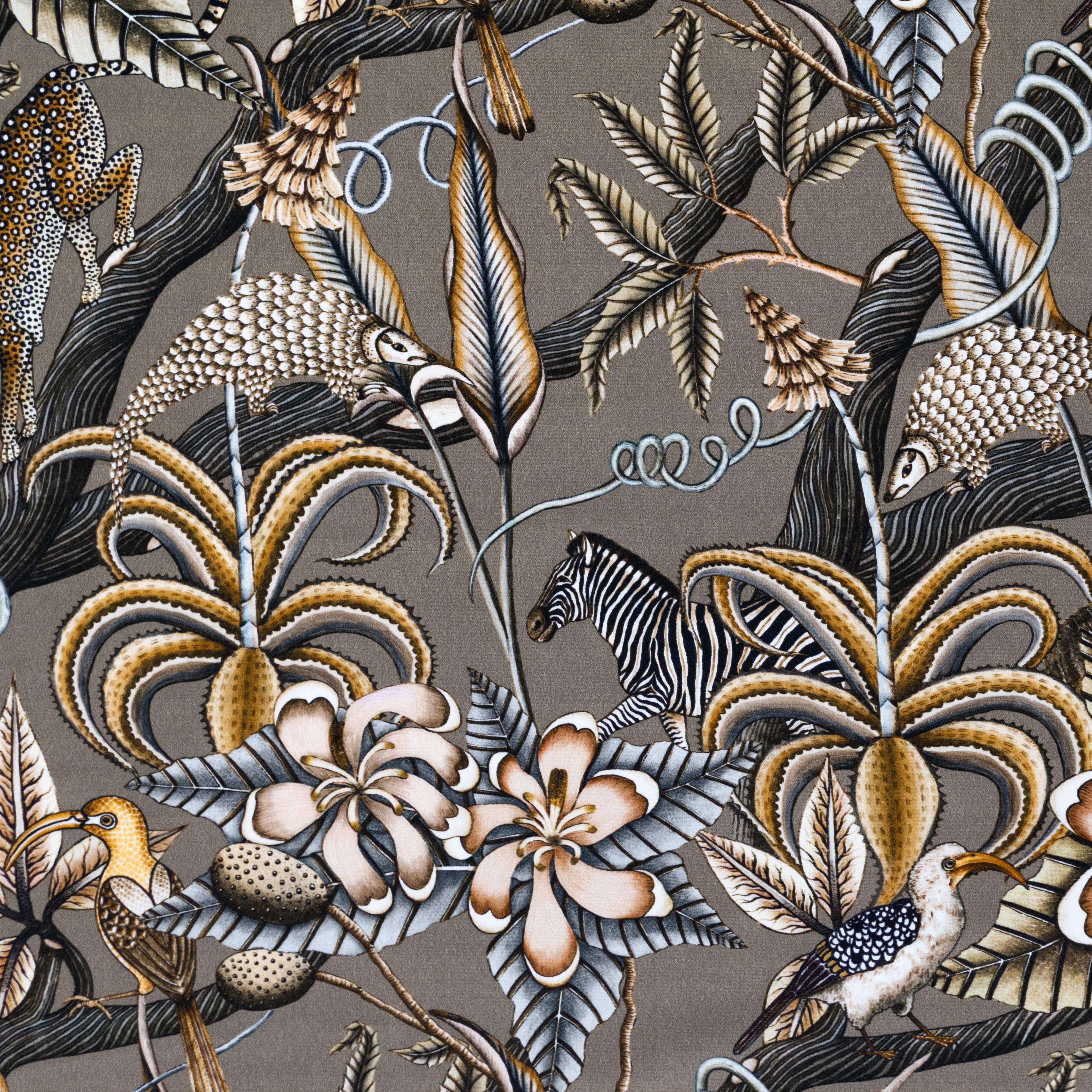 Pangolin Park Fabric - Velvet - Silver