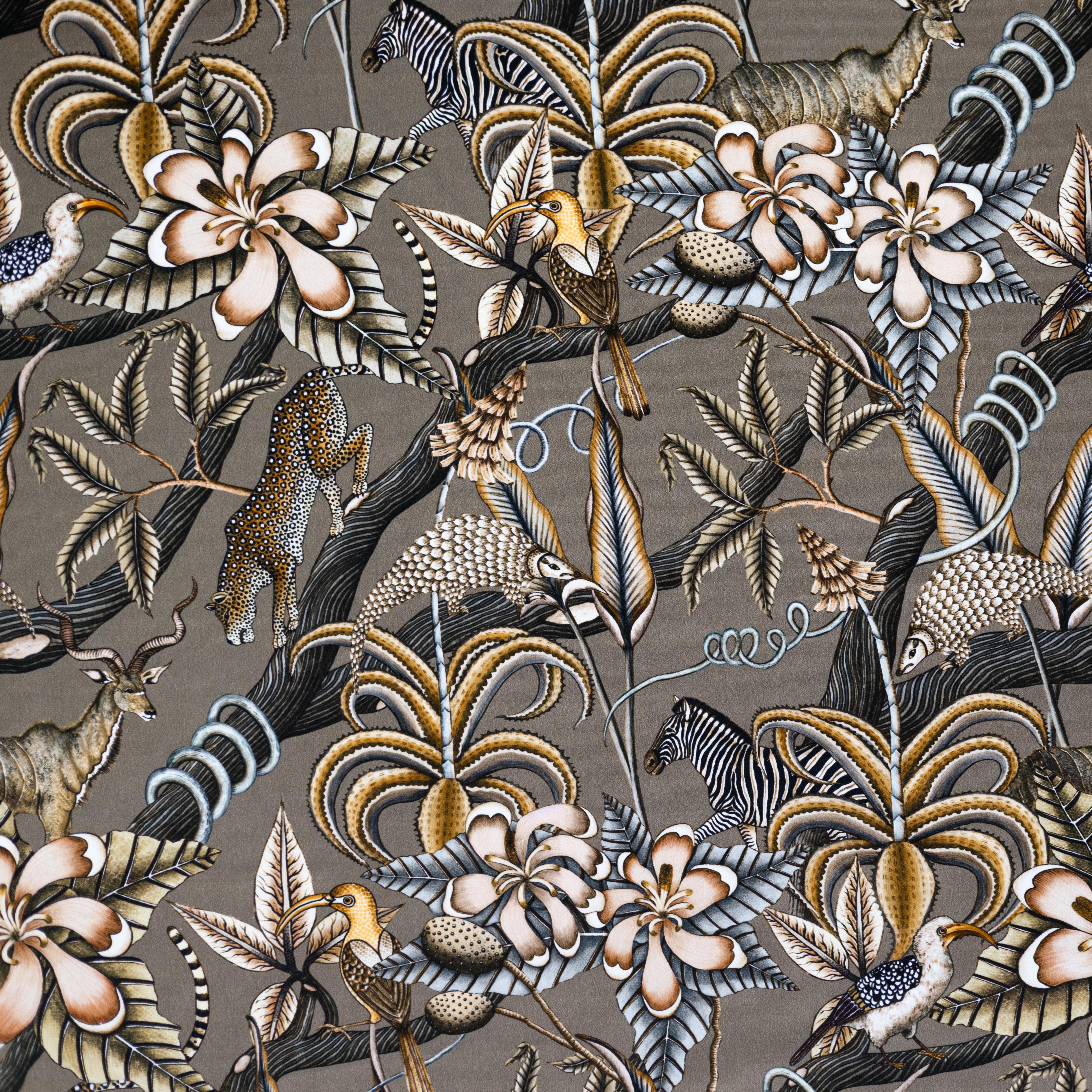 Pangolin Park Fabric - Velvet - Silver