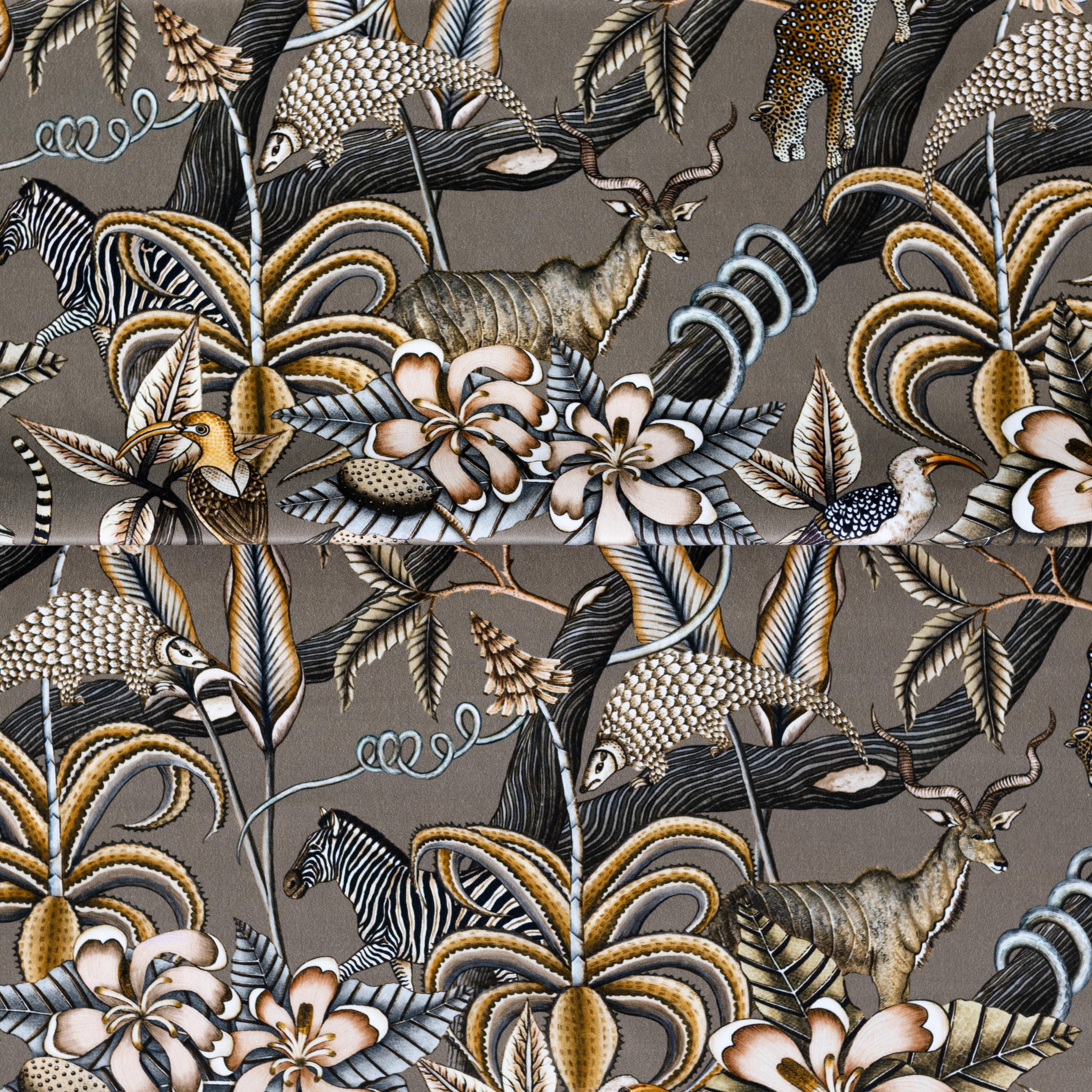 Pangolin Park Fabric - Velvet - Silver