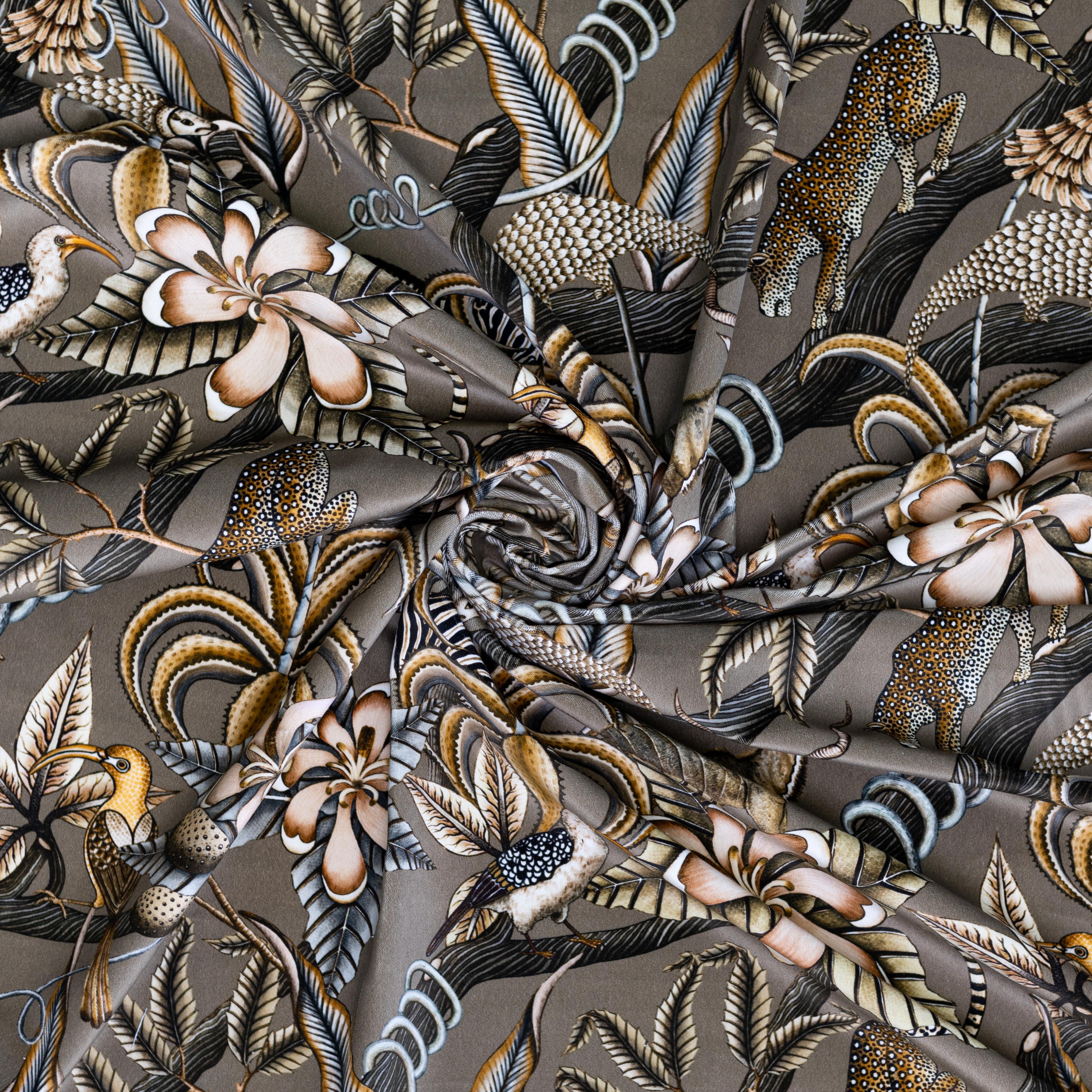 Pangolin Park Fabric - Velvet - Silver