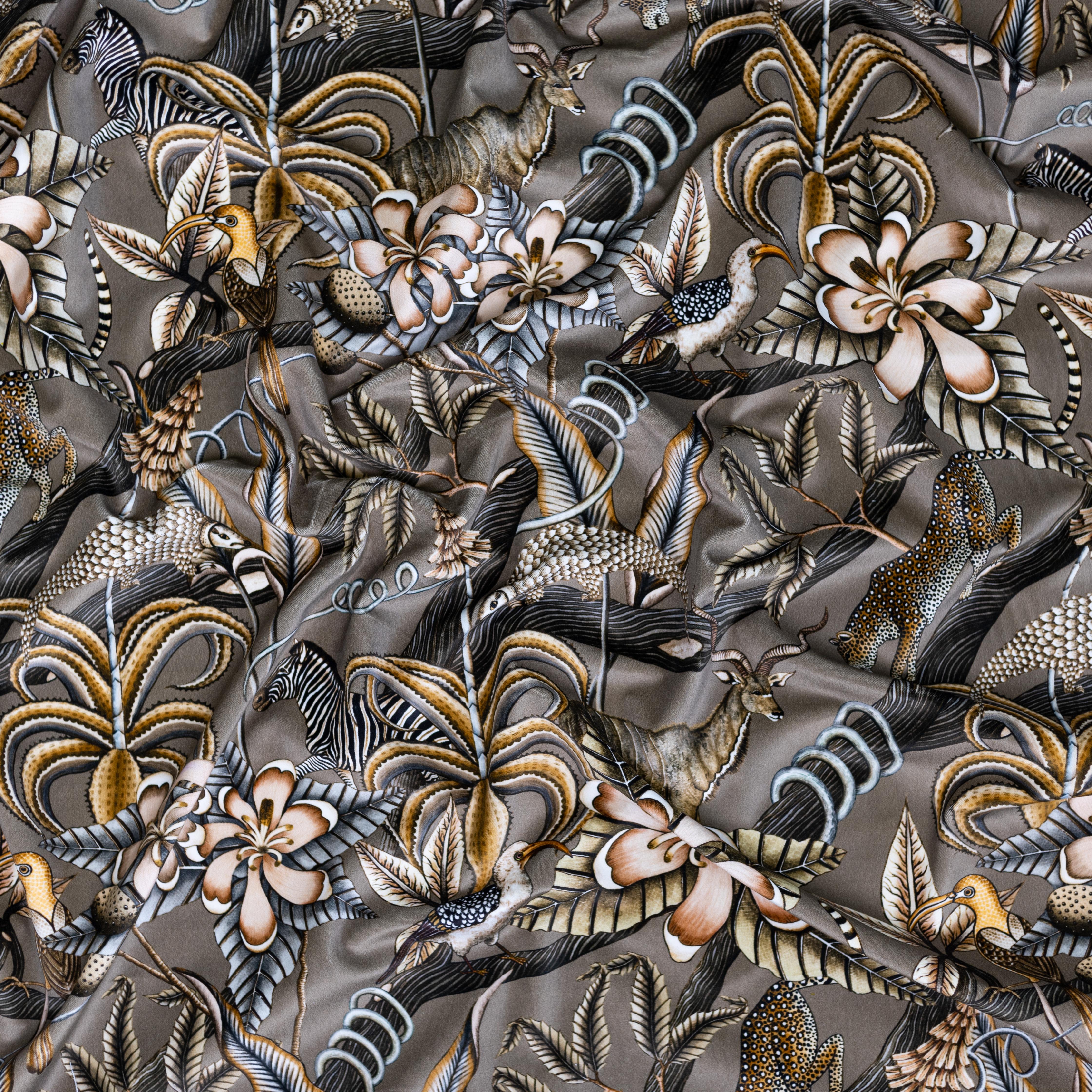 Pangolin Park Fabric - Velvet - Silver