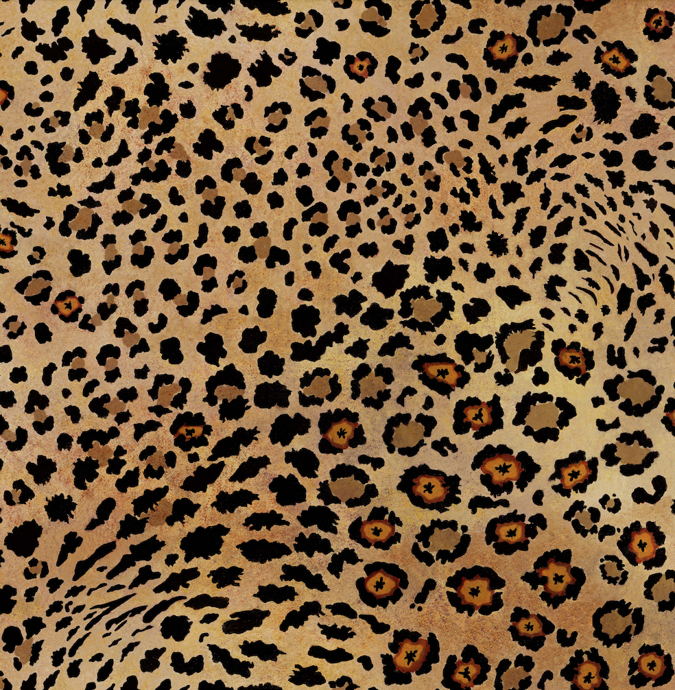 Safari Spot Fabric - Linen - Gold