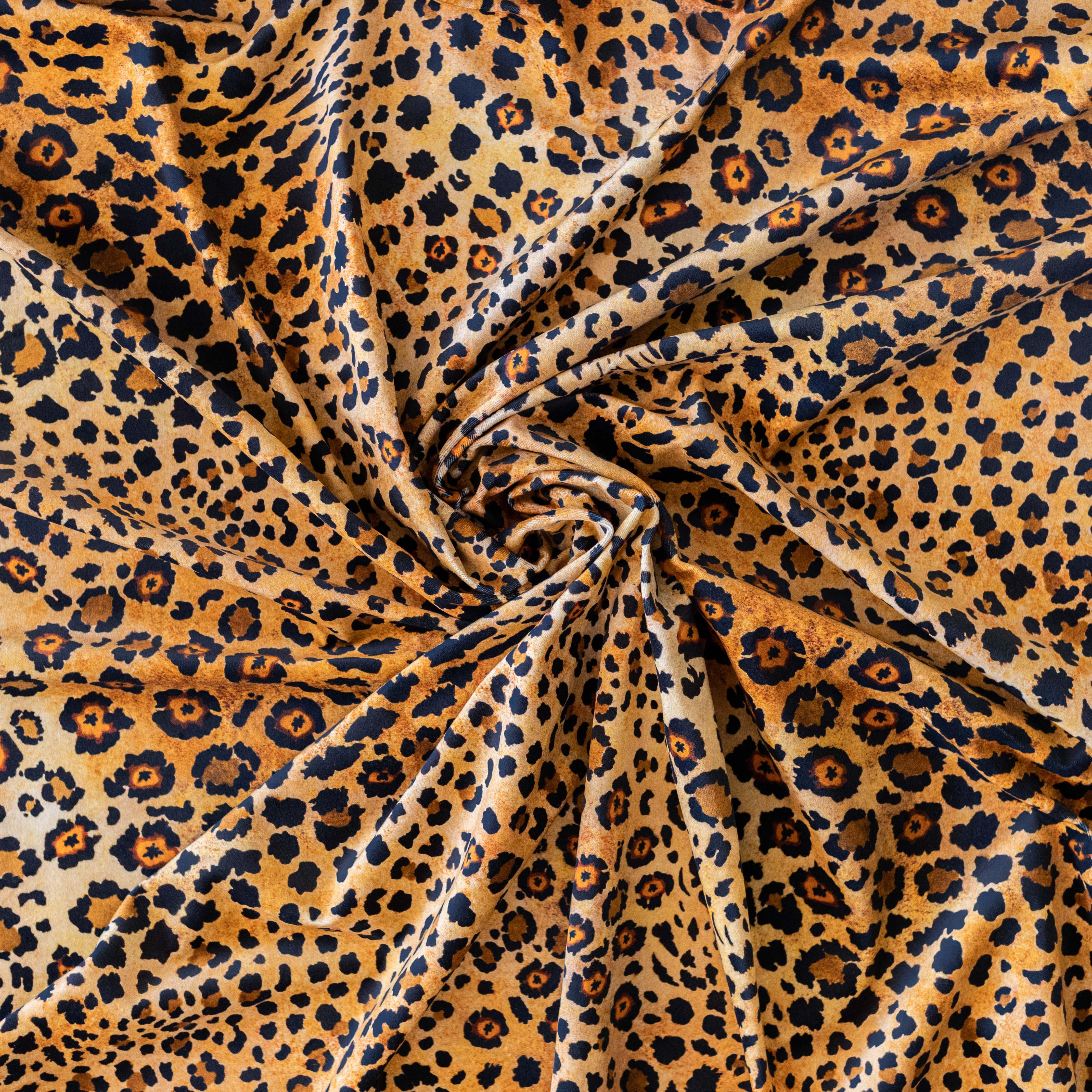 Safari Spot Fabric - Velvet - Gold