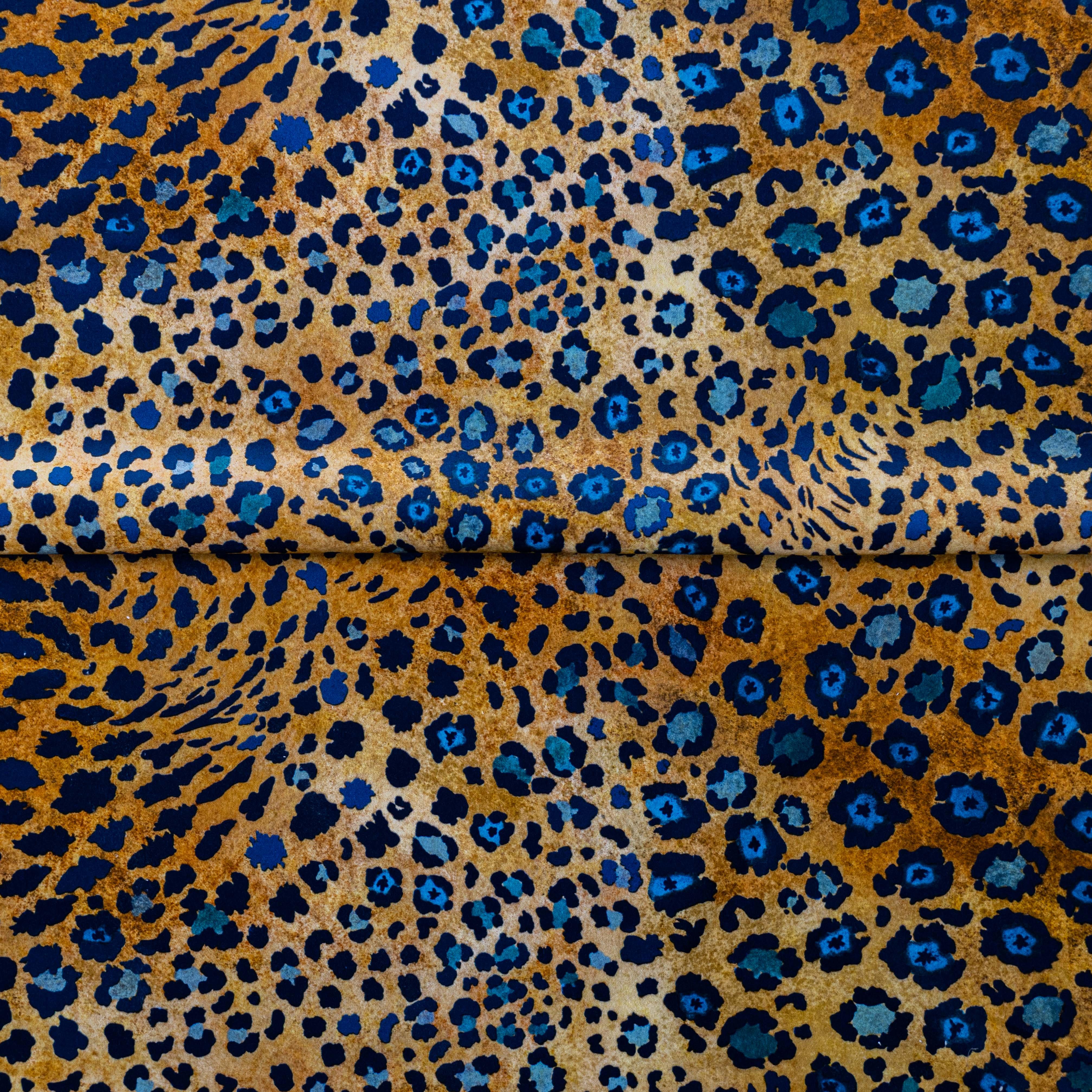 Safari Spot Fabric - Velvet - Midnight