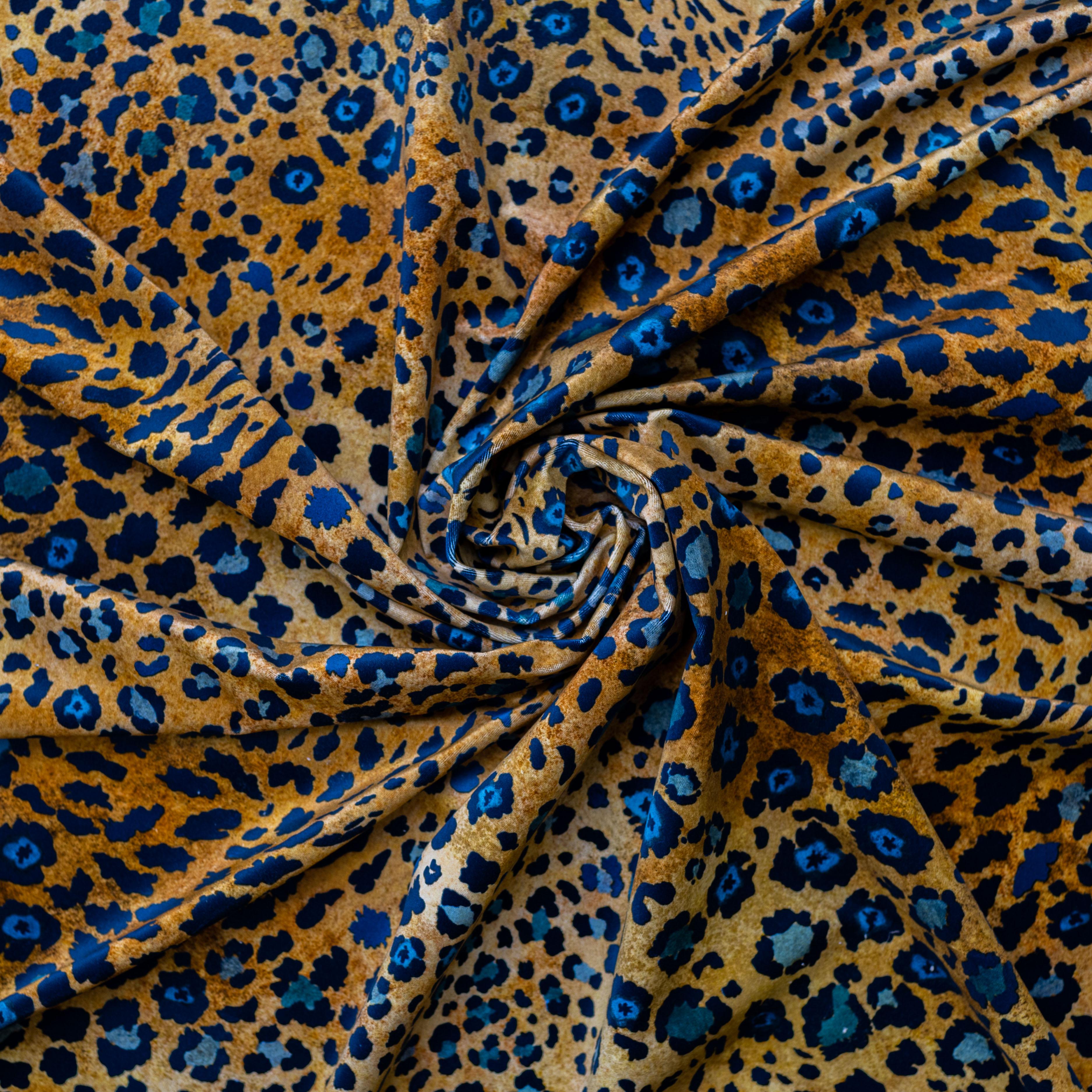 Safari Spot Fabric - Velvet - Midnight