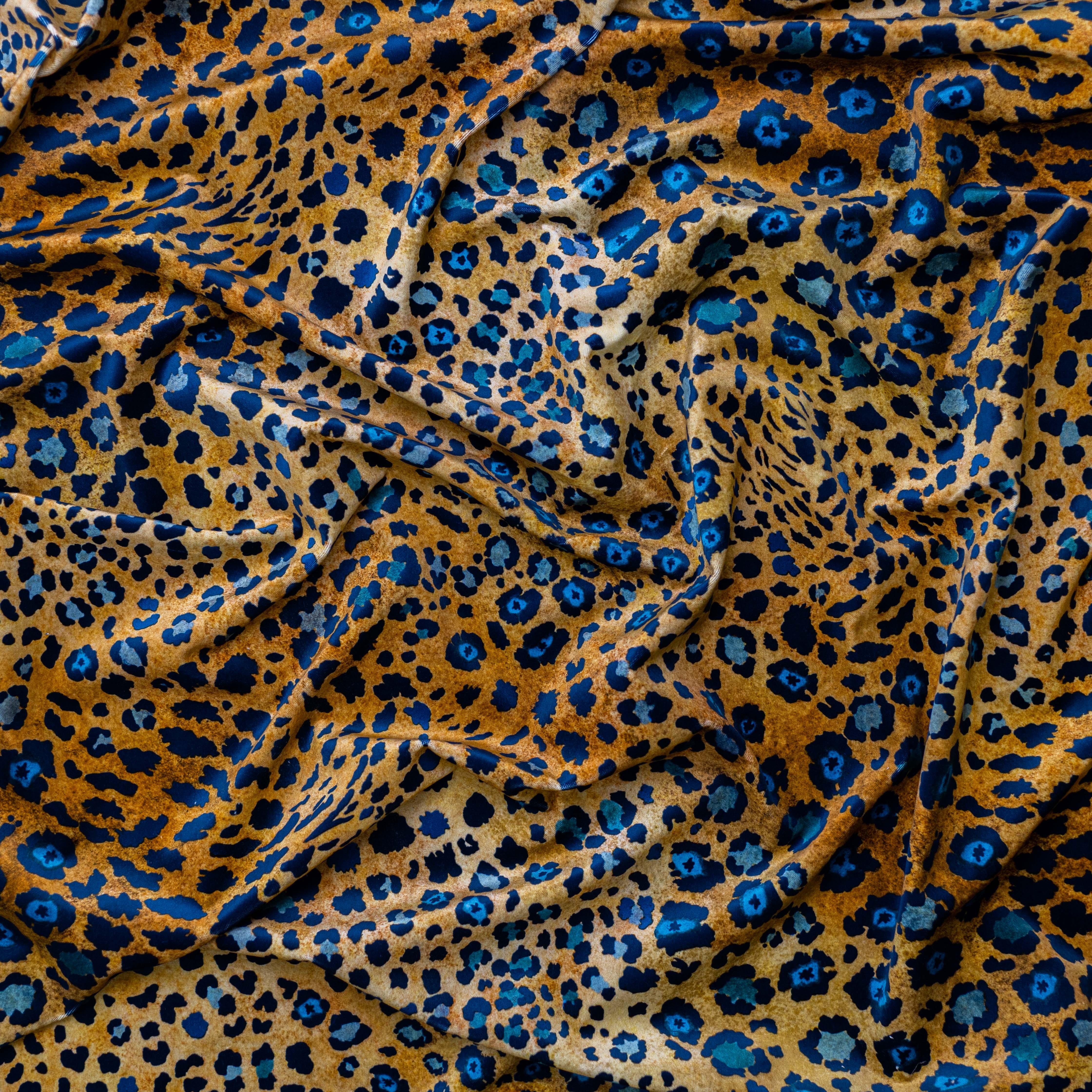 Safari Spot Fabric - Velvet - Midnight