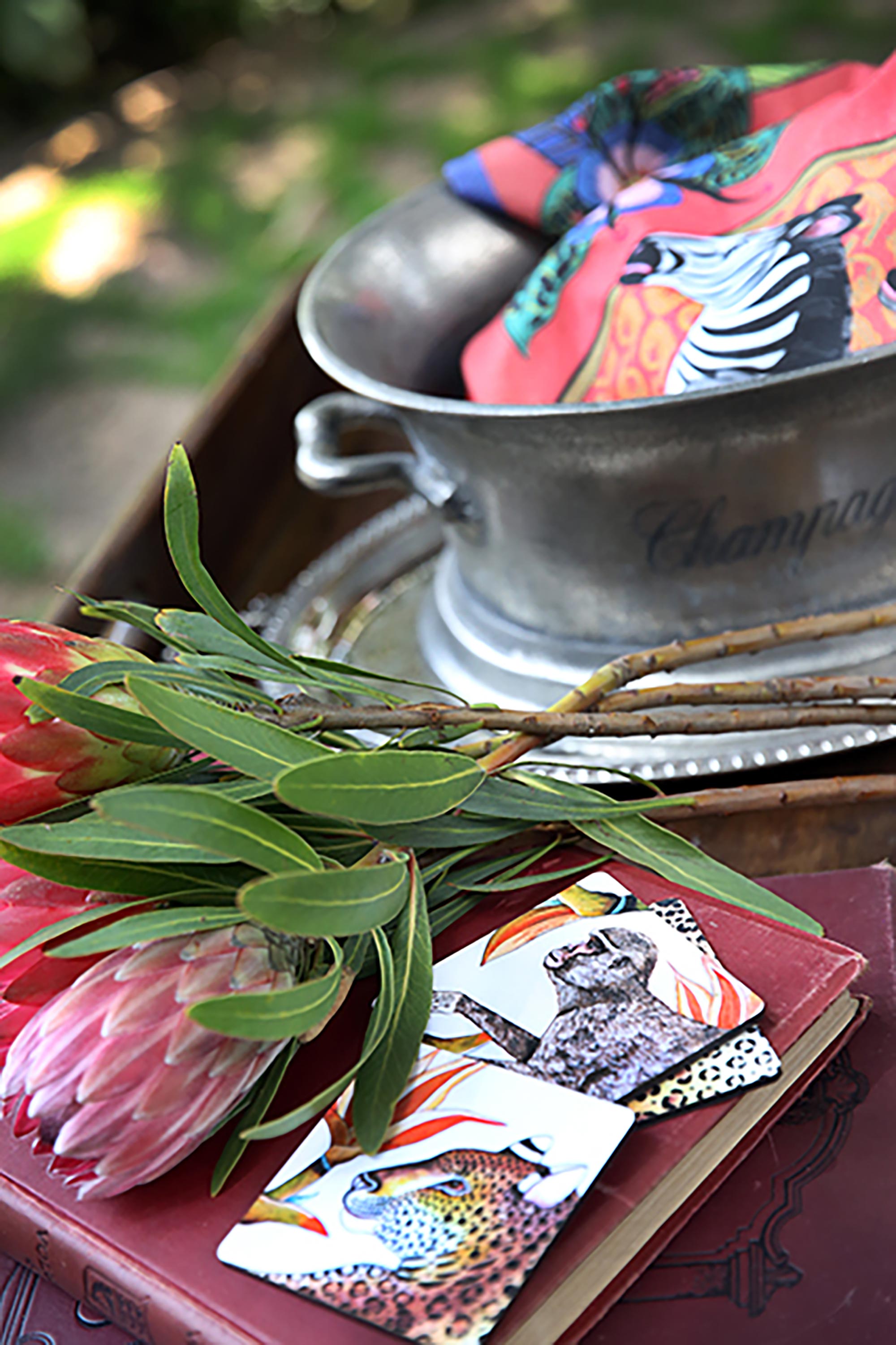 Flame Lily Crocodile Coasters (S/4) - Sandstone