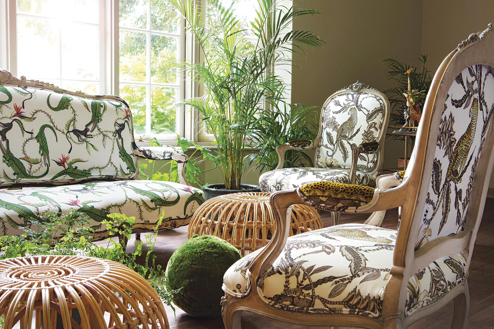 Monkey Bean Fabric - Linen - Stone