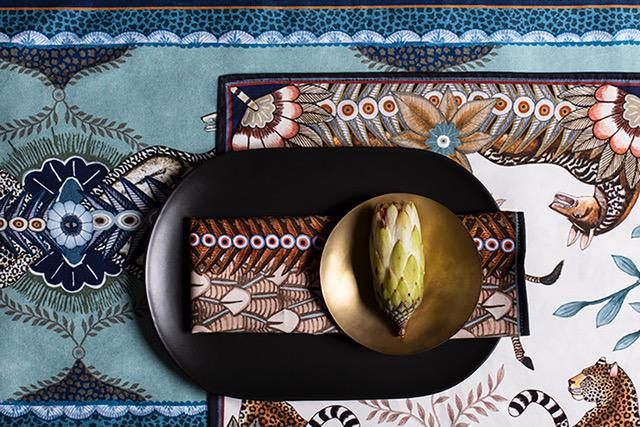 Feather Napkins (Pair) - Stone