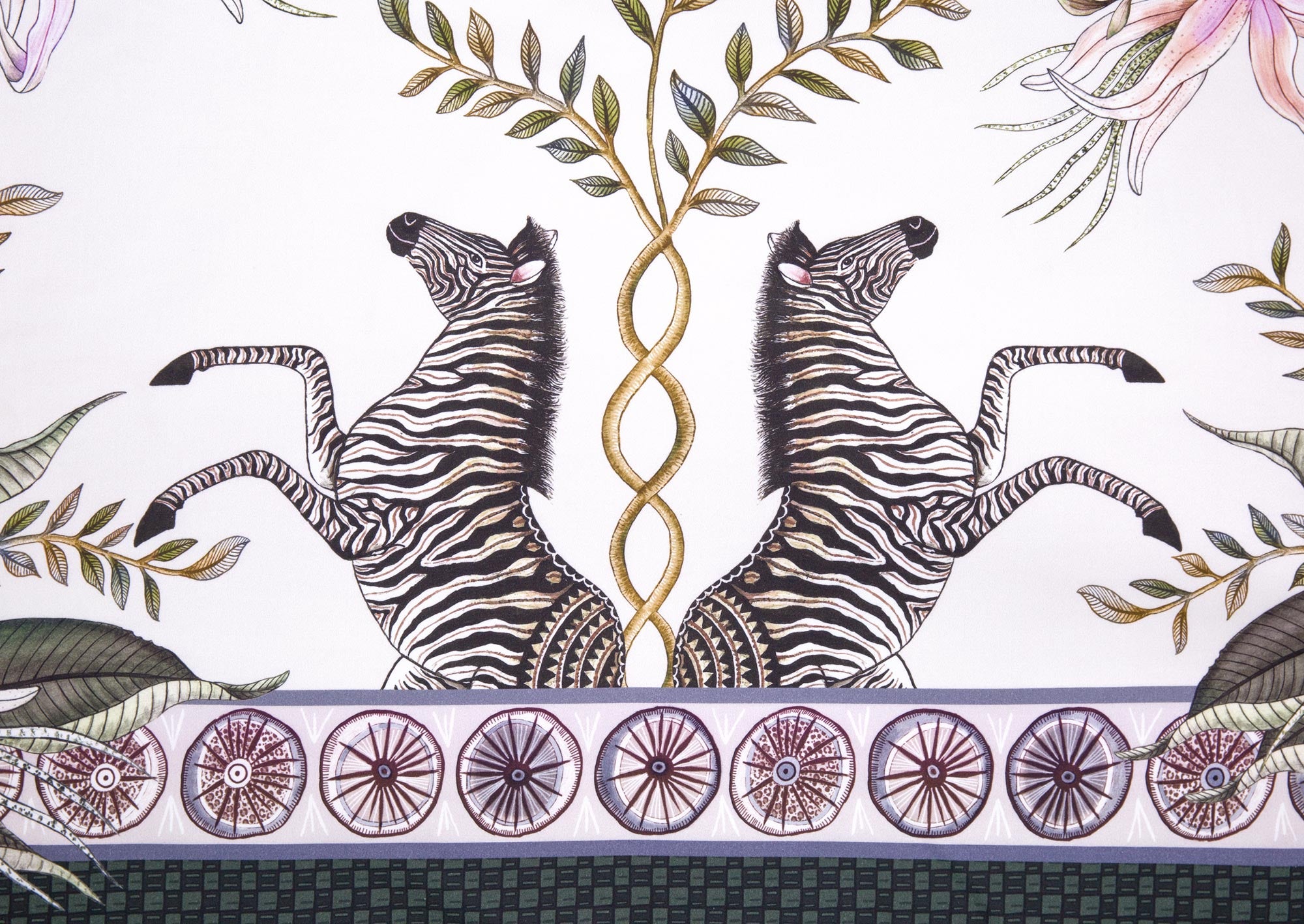 Leopard Lily Tablecloth - Cotton - Safari Stone - Small