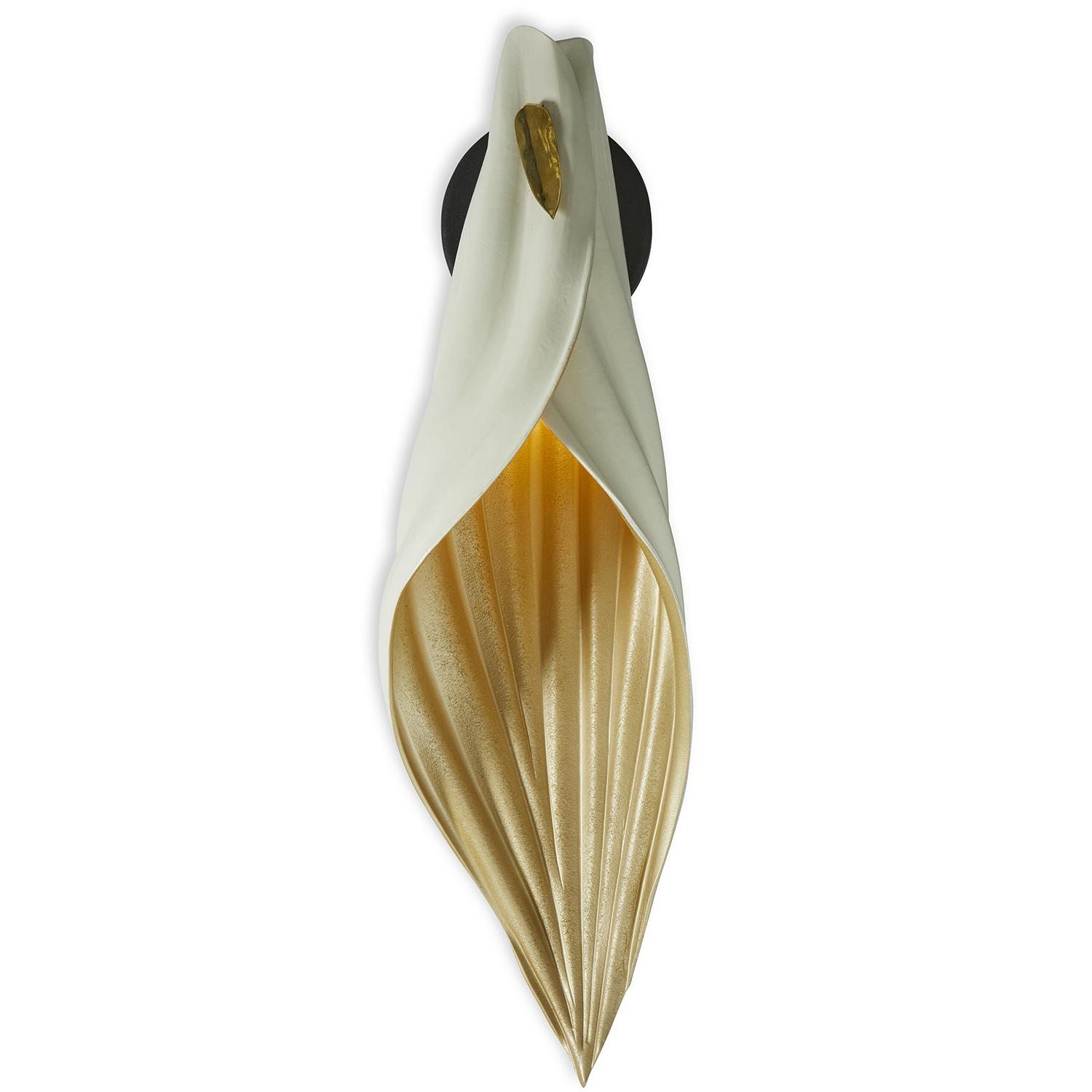 Blade Wall Sconce - Bone/Gold