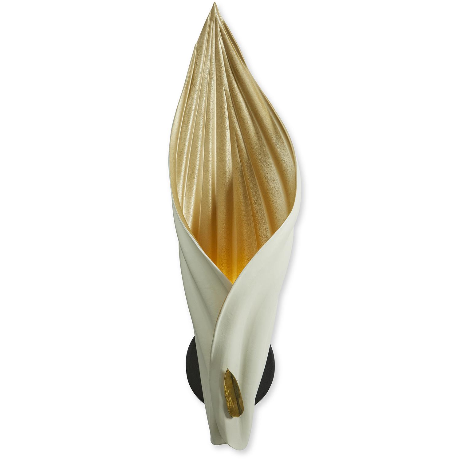 Blade Wall Sconce - Bone/Gold