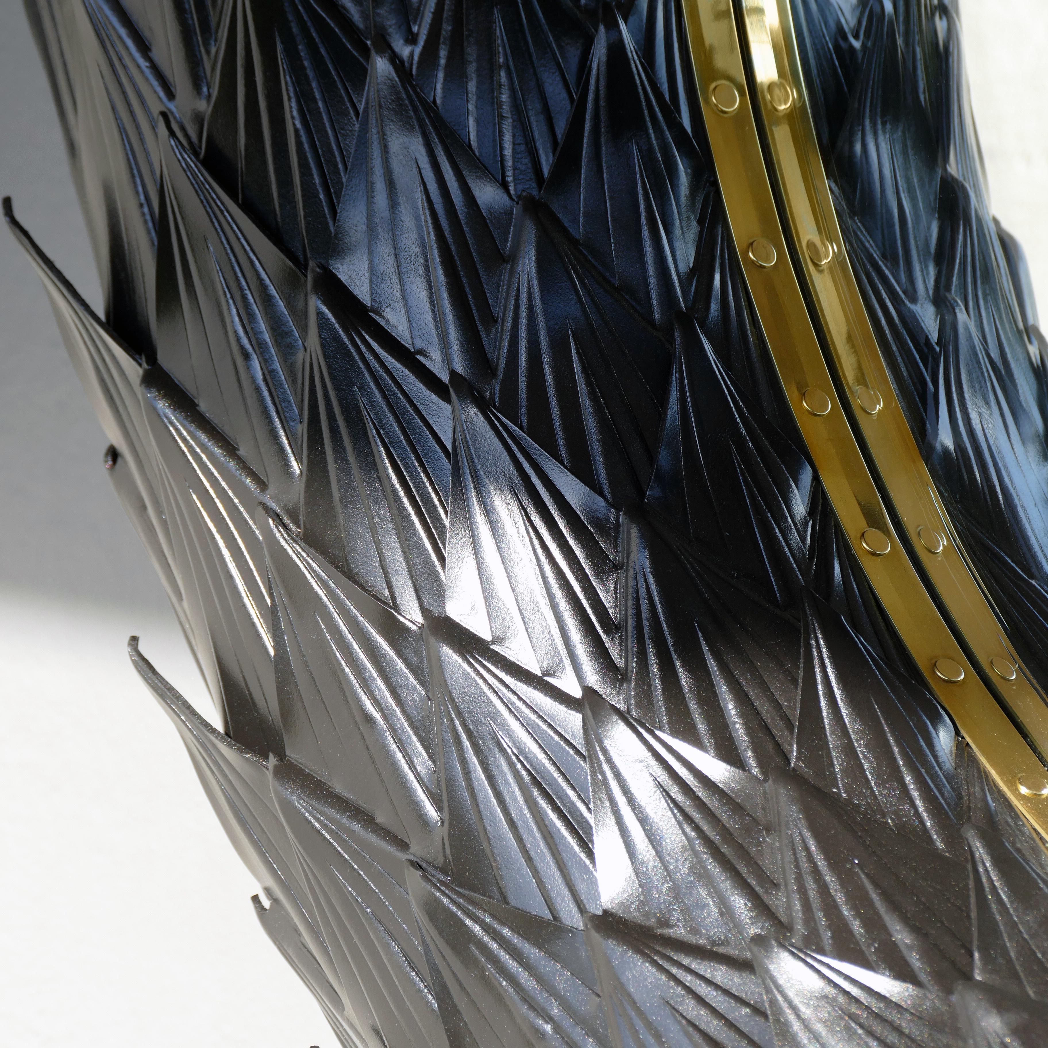 Mamba Mirror - Black Leather