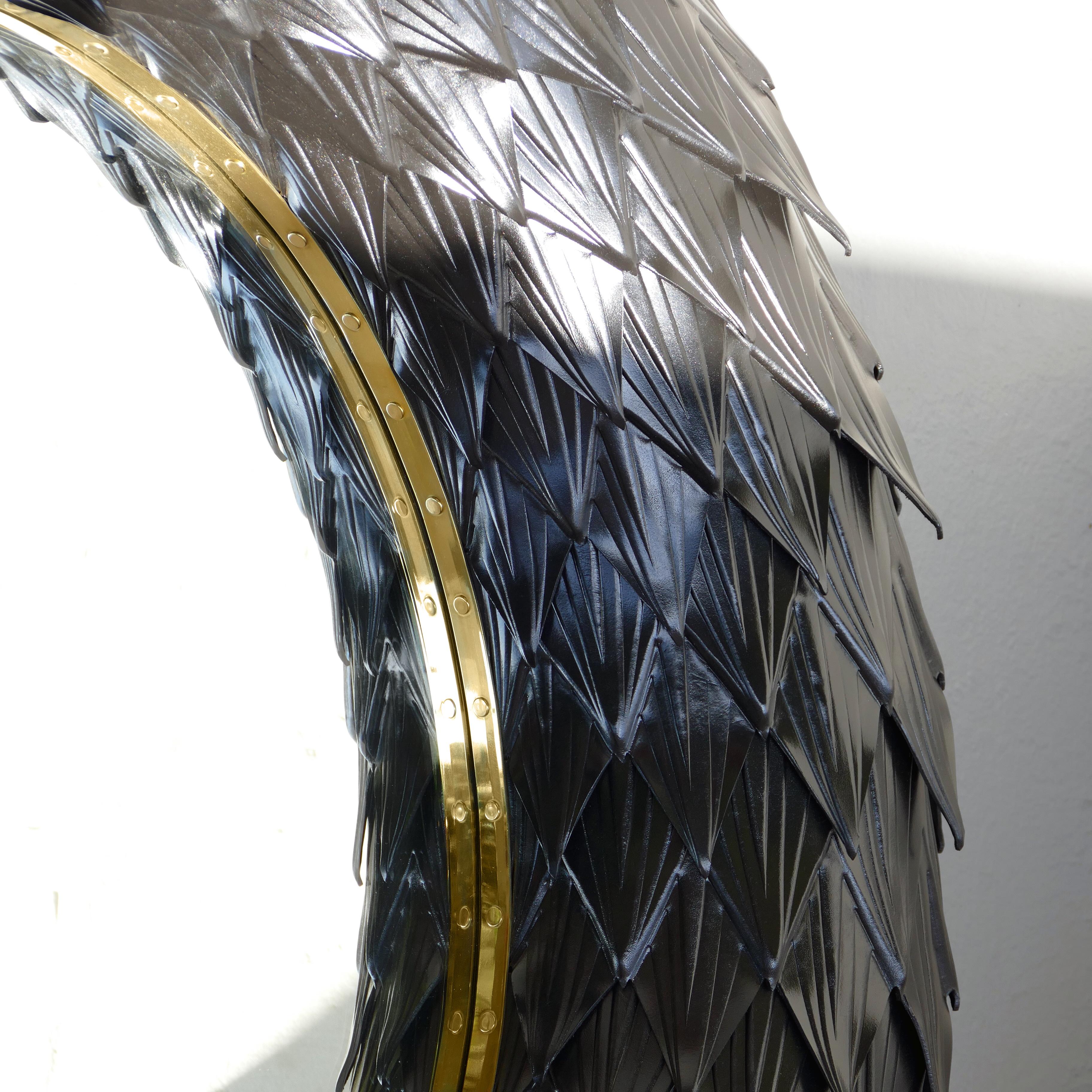 Mamba Mirror - Black Leather