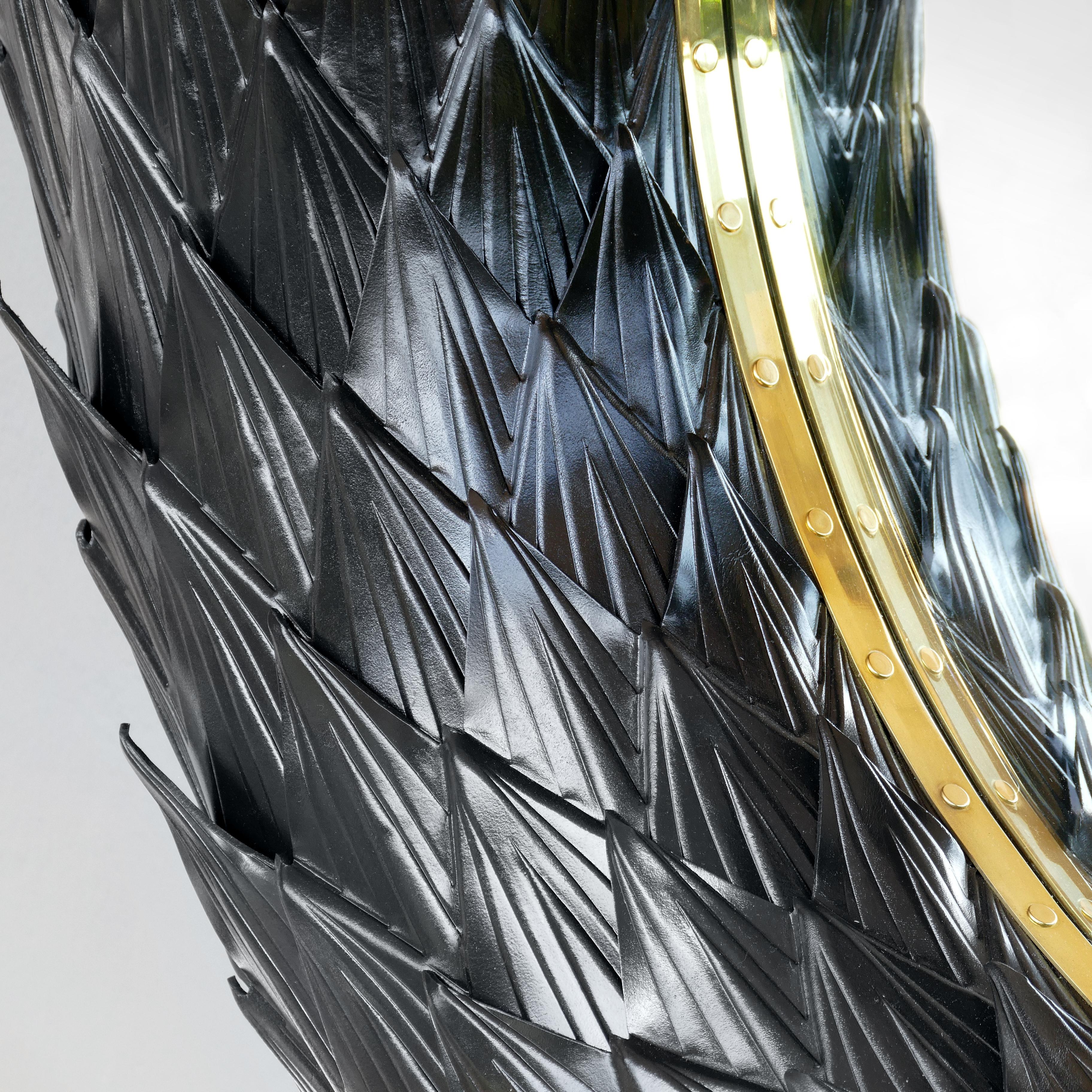 Mamba Mirror - Black Leather