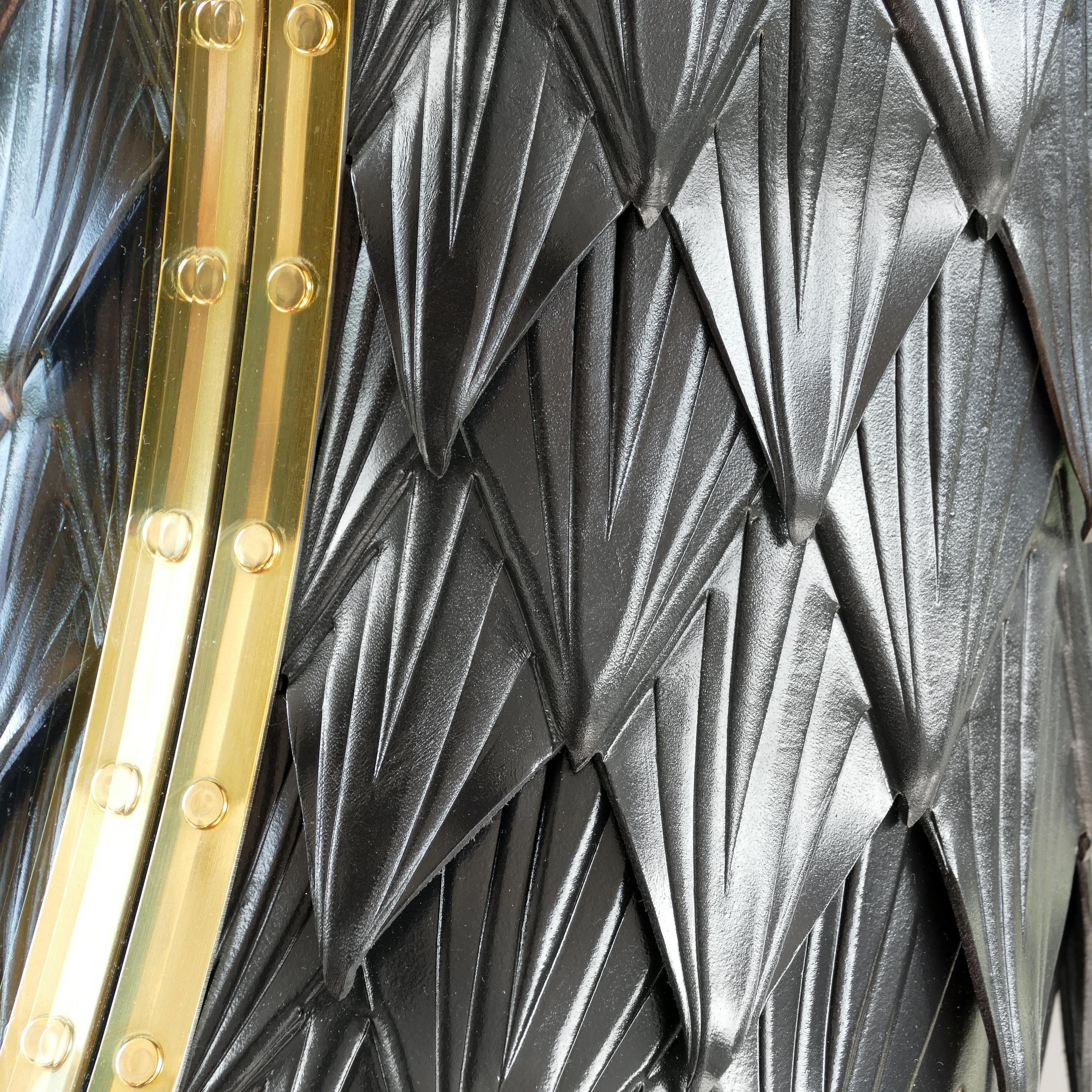 Mamba Mirror - Black Leather