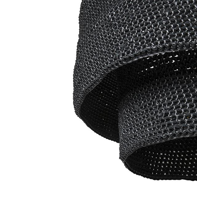 Kubili Crocheted Leather Tiered Chandelier in Black Leather
