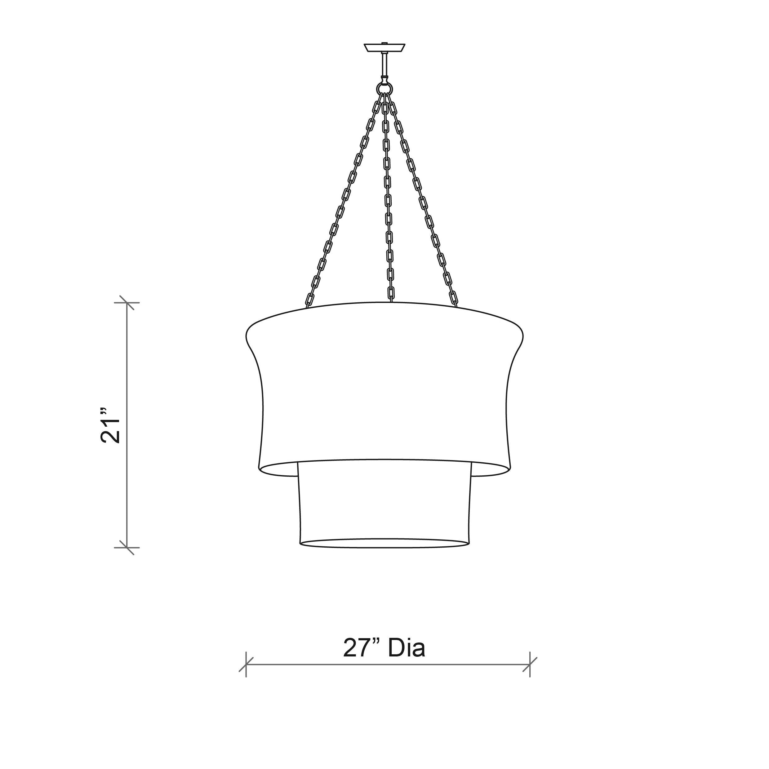 Kubili Crocheted Leather Tiered Chandelier