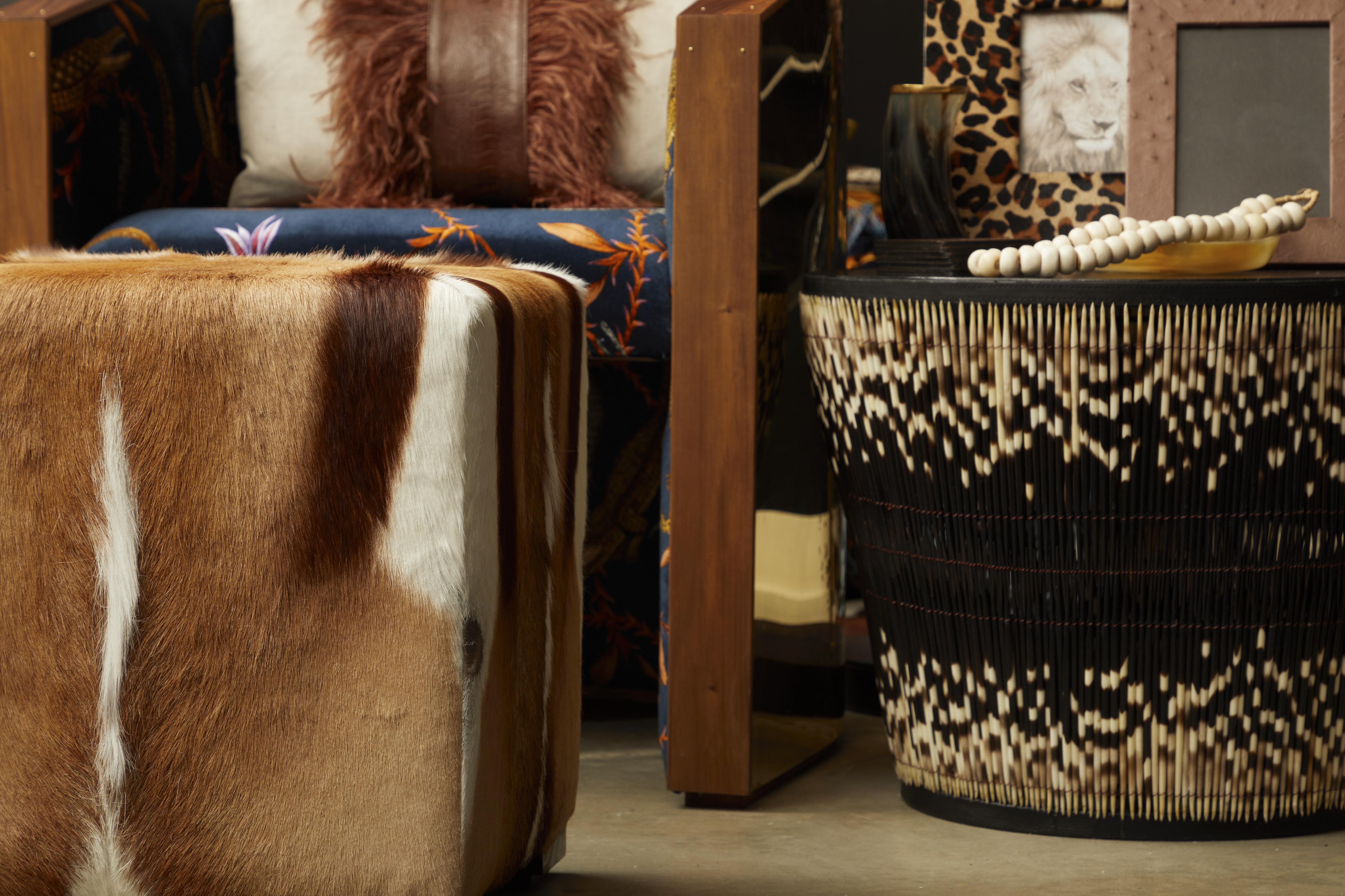 Springbok Hide Cube Ottoman