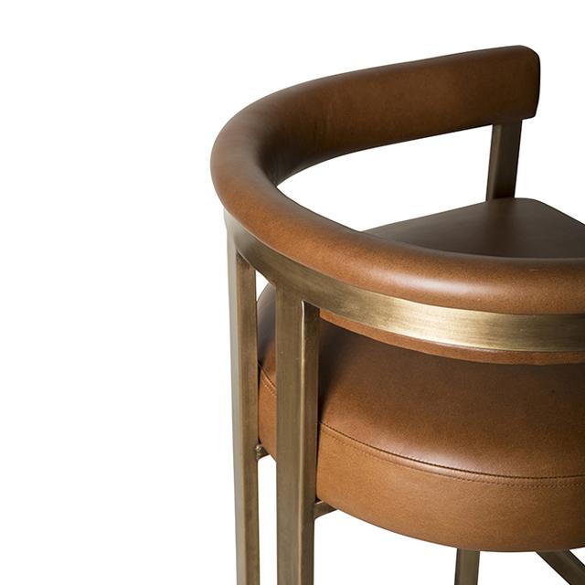 Agate Bar Stool - Bronzed Steel