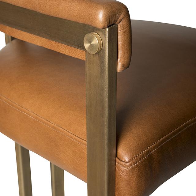 Agate Bar Stool - Bronzed Steel