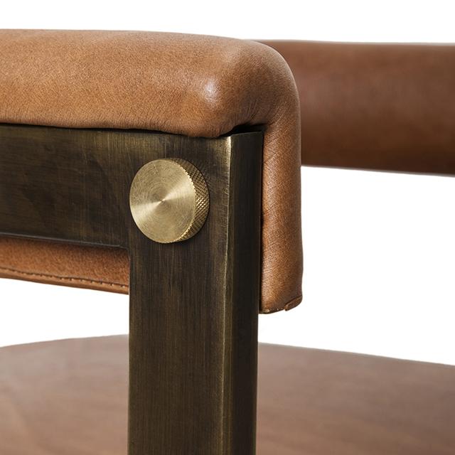 Agate Dining Chair - Bronzed Steel