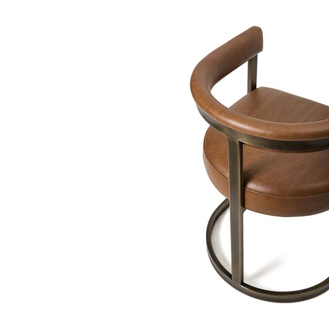 Agate Dining Chair - Bronzed Steel