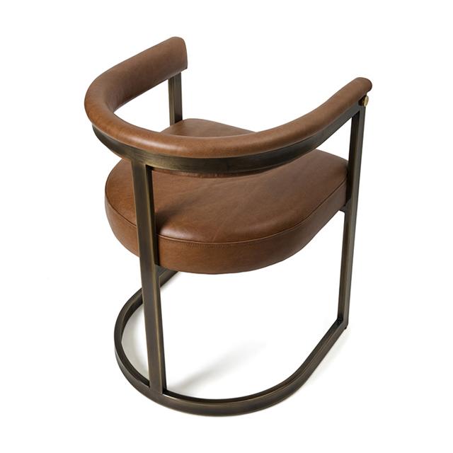 Agate Dining Chair - Bronzed Steel