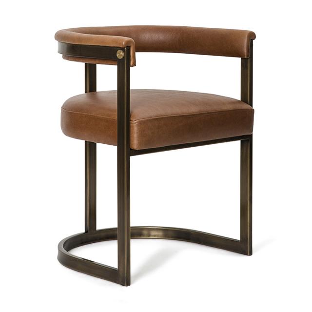 Agate Dining Chair - Bronzed Steel