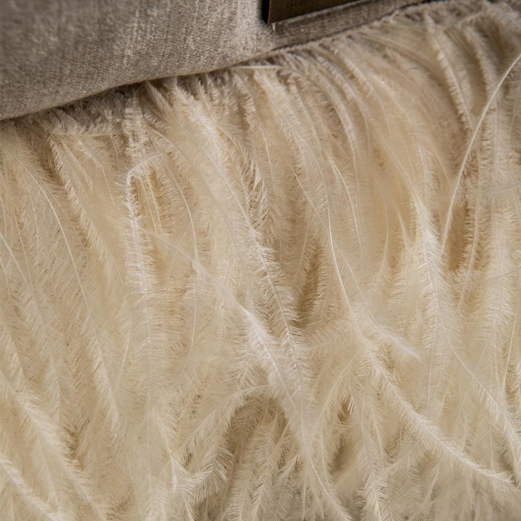 Ostrich Fluff Lounge Chair - Cream