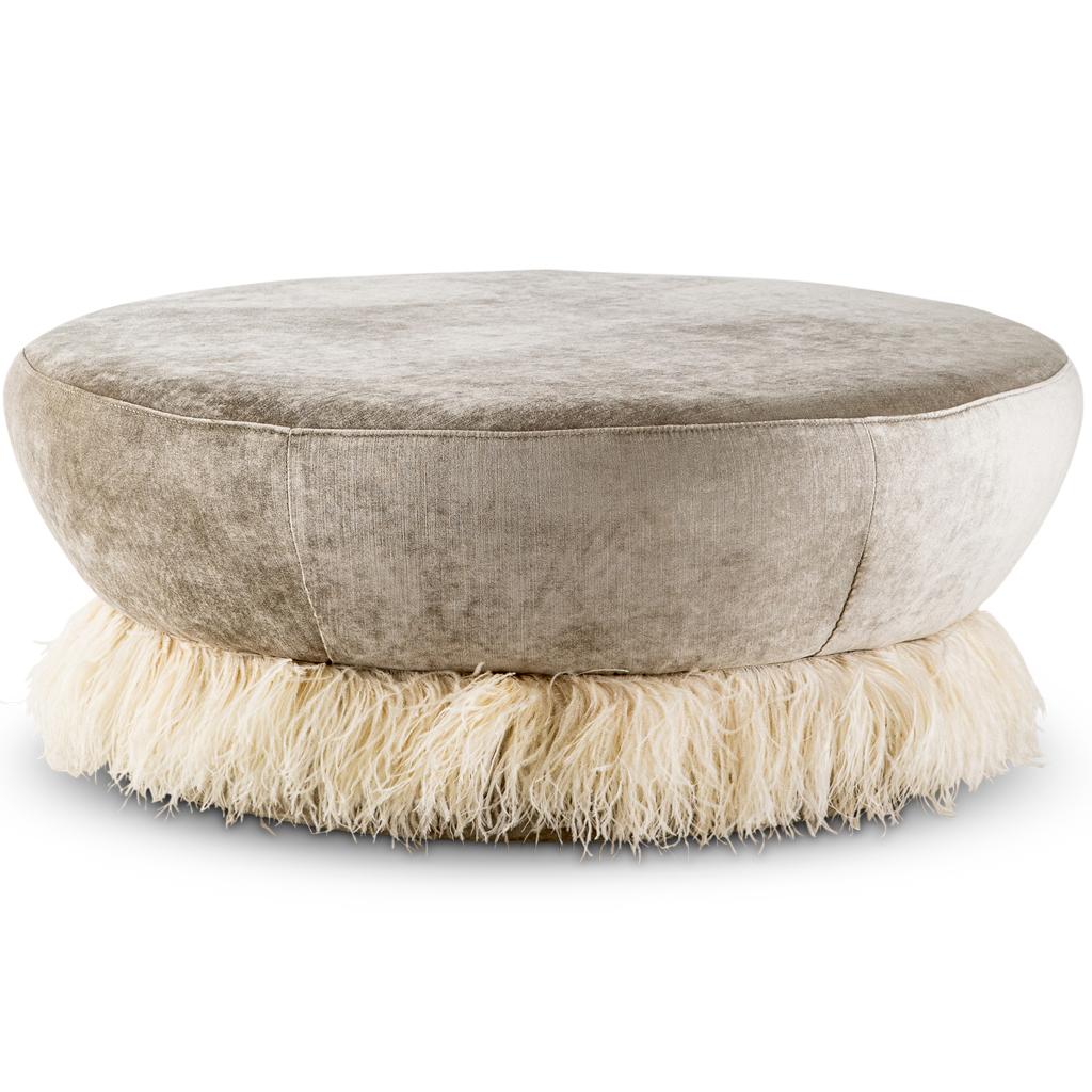 Ostrich Fluff Ottoman