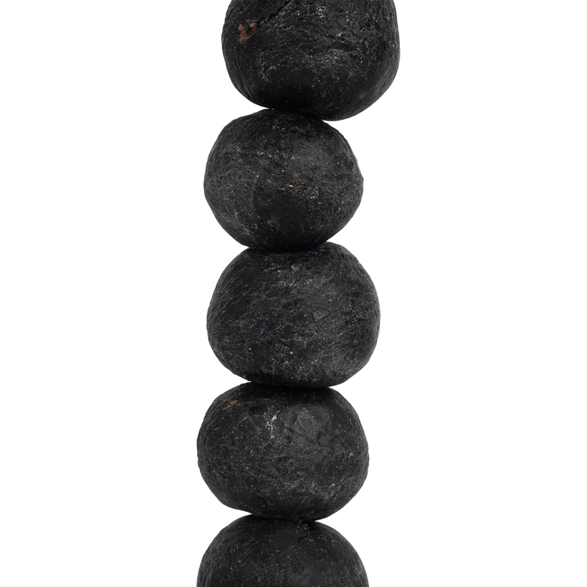 Ghanaian Glass Bead - Large - Black