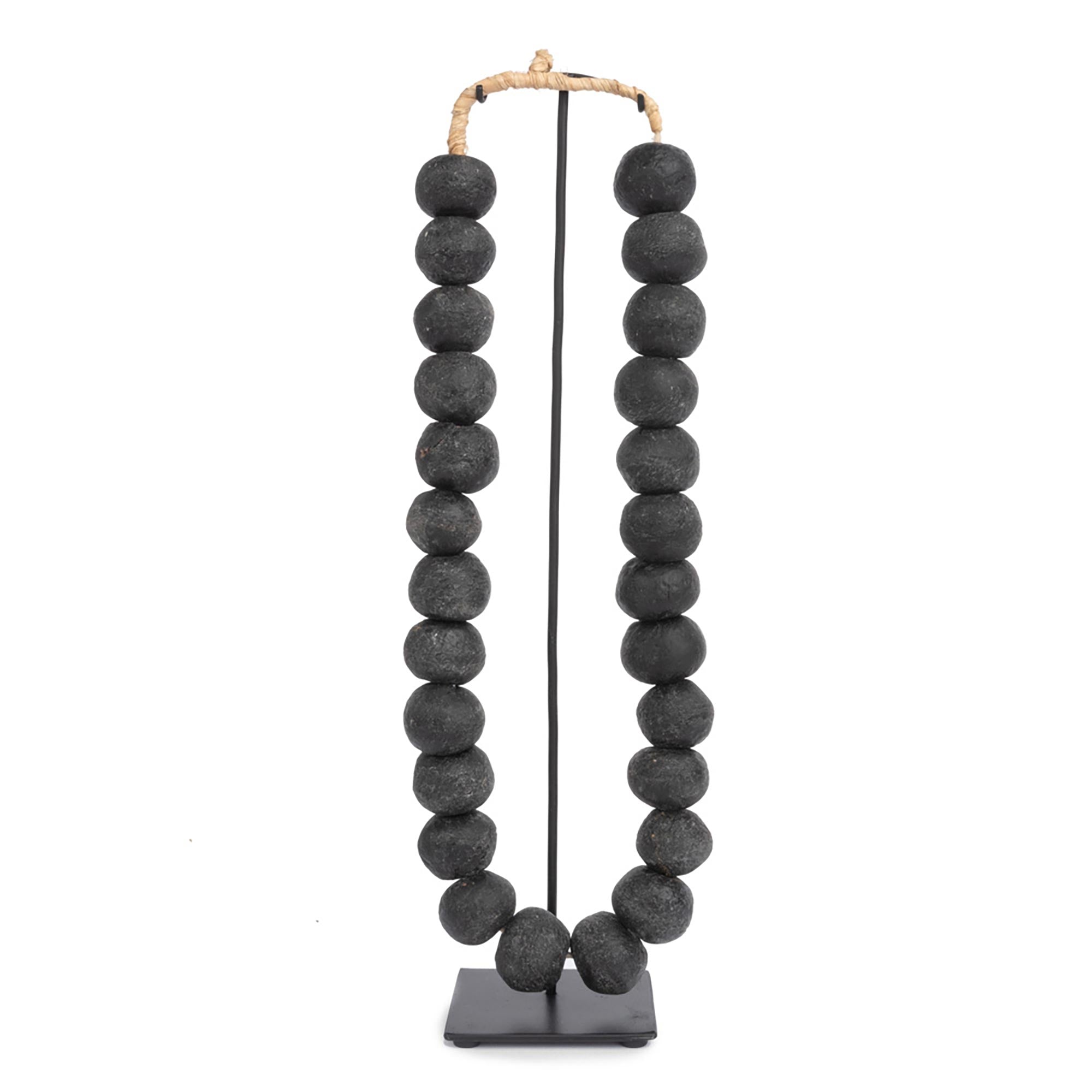Ghanaian Glass Bead - Large - Black