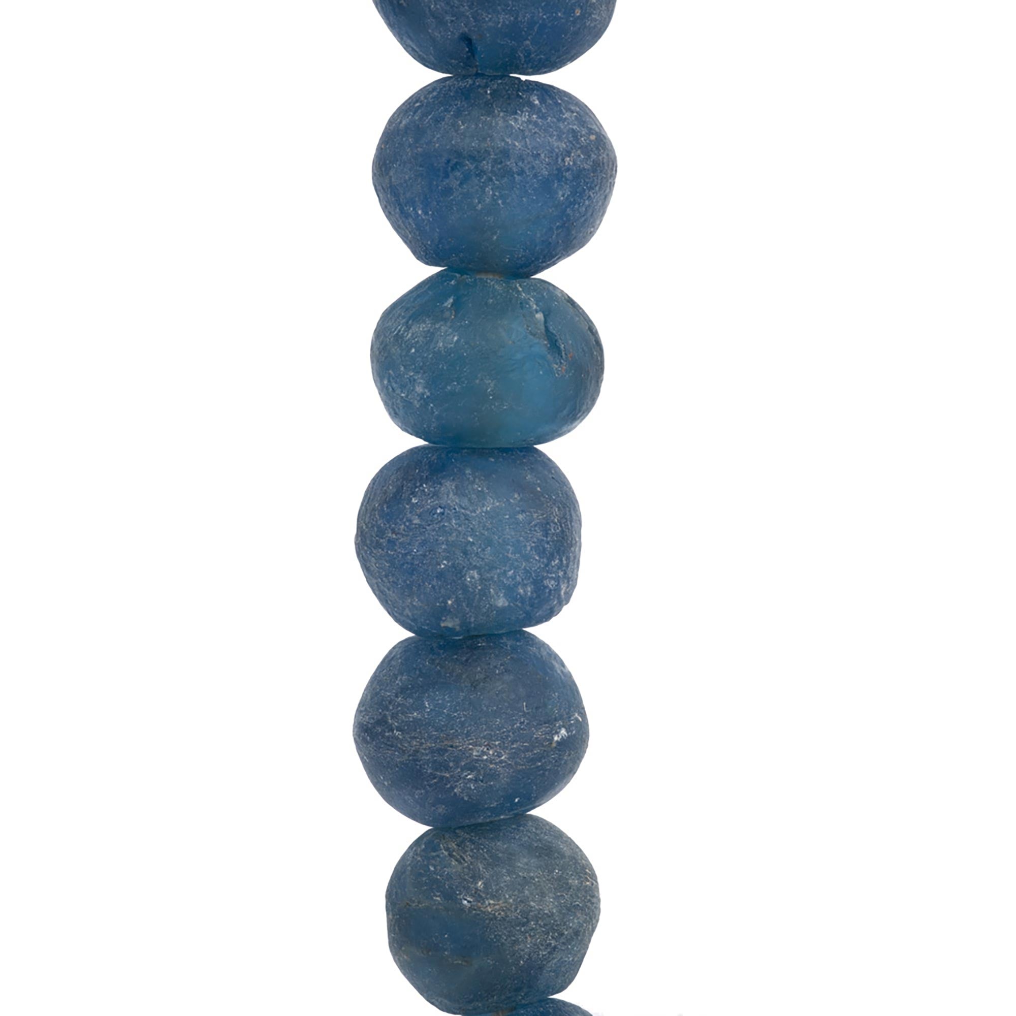 Ghanaian Glass Bead - Large - Blue